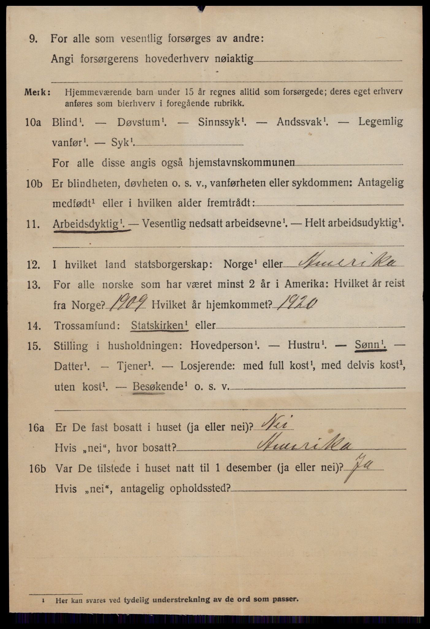 SAT, 1920 census for Aukra, 1920, p. 6694