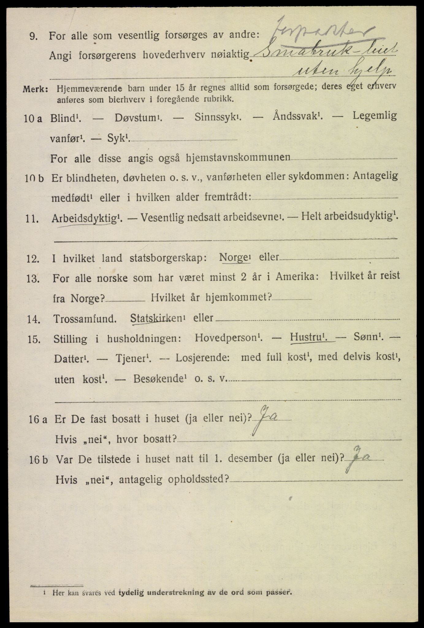 SAH, 1920 census for Romedal, 1920, p. 12940