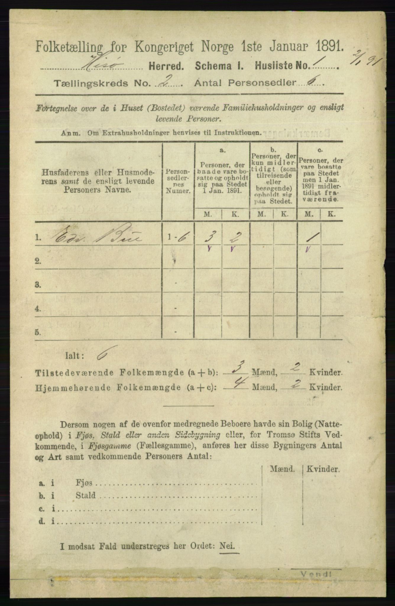 RA, 1891 census for 0922 Hisøy, 1891, p. 718