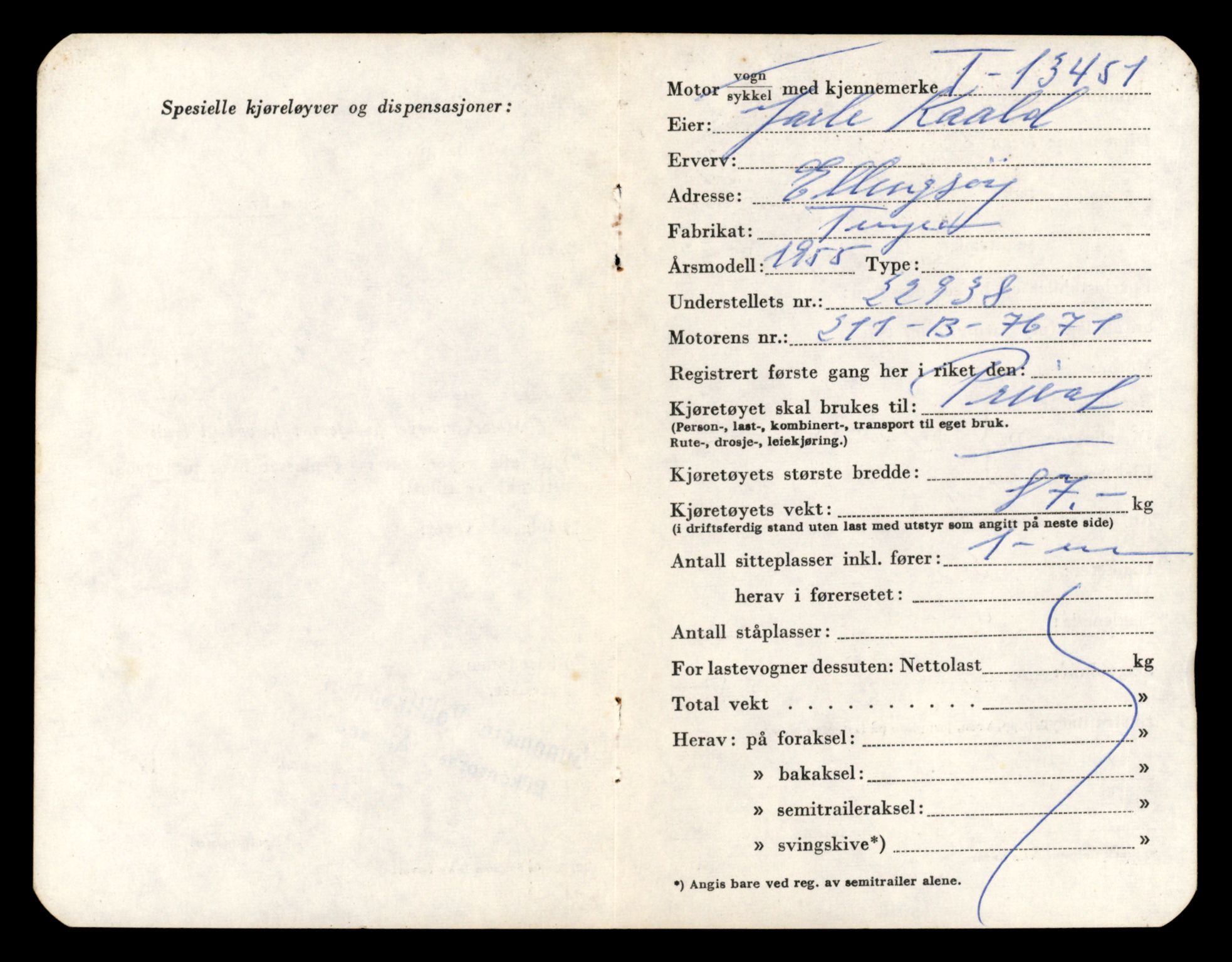 Møre og Romsdal vegkontor - Ålesund trafikkstasjon, AV/SAT-A-4099/F/Fe/L0039: Registreringskort for kjøretøy T 13361 - T 13530, 1927-1998, p. 1557