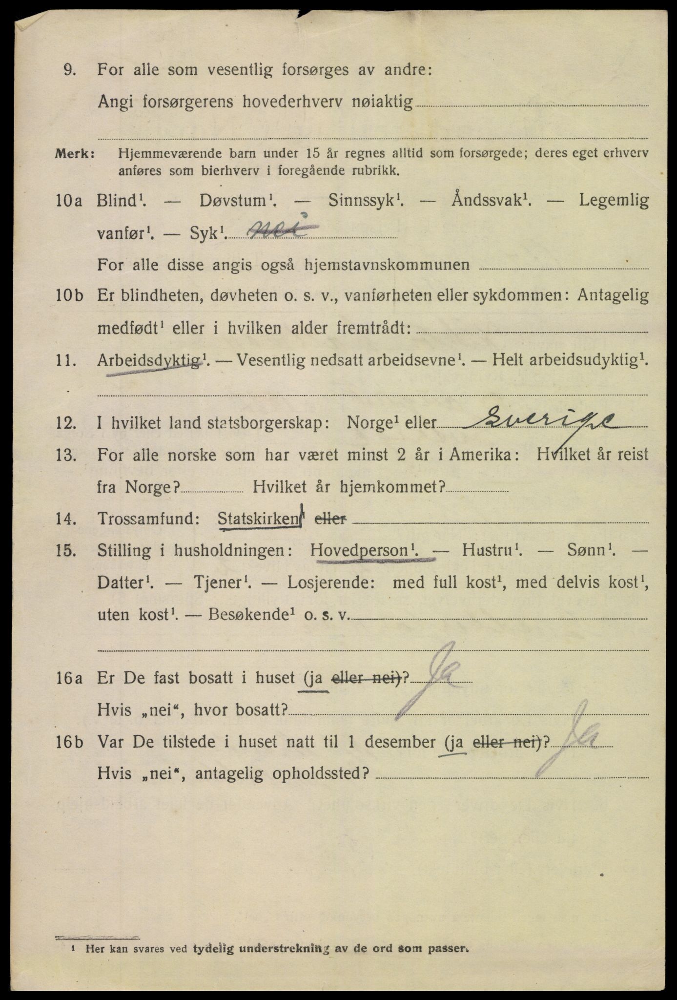 SAK, 1920 census for Arendal, 1920, p. 29785