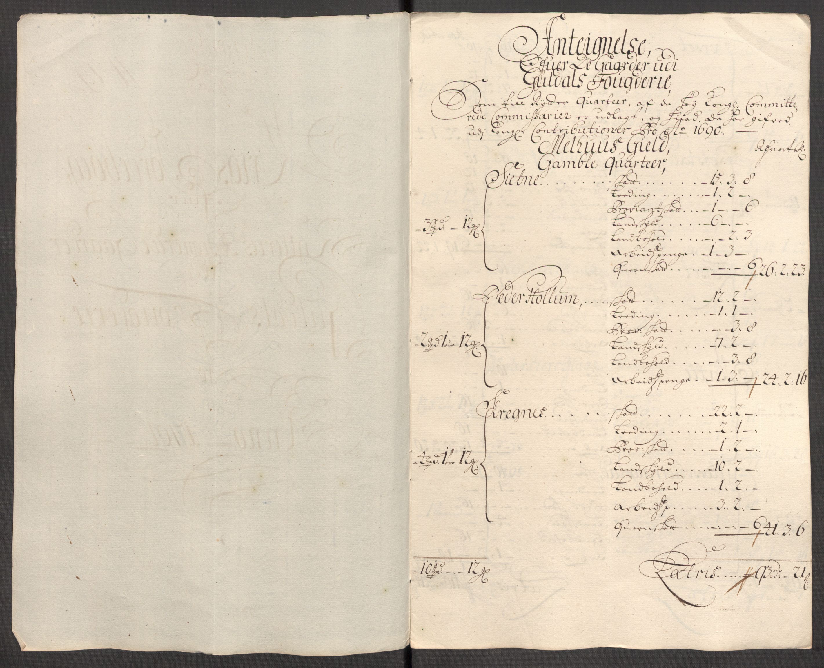 Rentekammeret inntil 1814, Reviderte regnskaper, Fogderegnskap, AV/RA-EA-4092/R60/L3951: Fogderegnskap Orkdal og Gauldal, 1701, p. 296