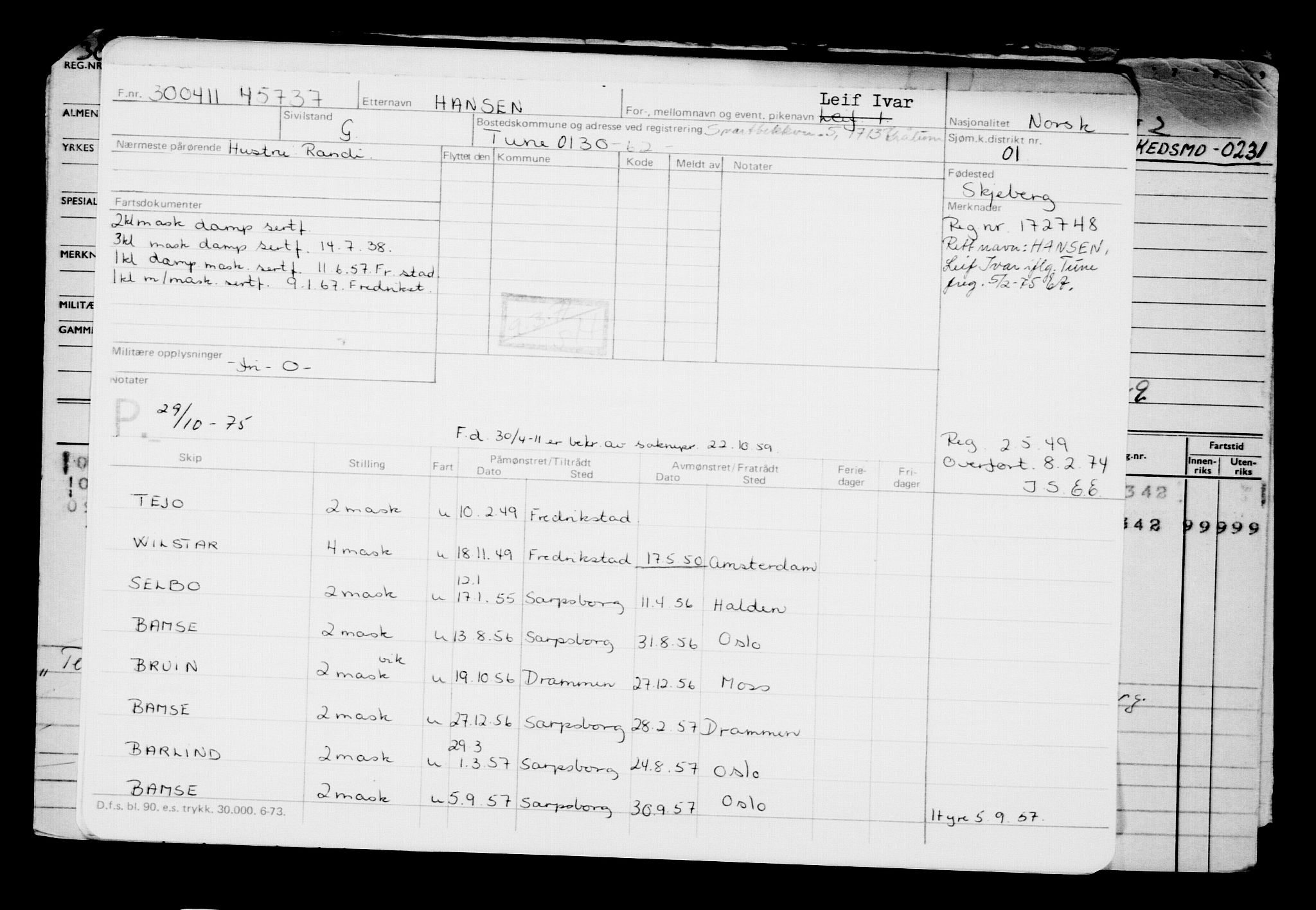 Direktoratet for sjømenn, AV/RA-S-3545/G/Gb/L0095: Hovedkort, 1911, p. 507