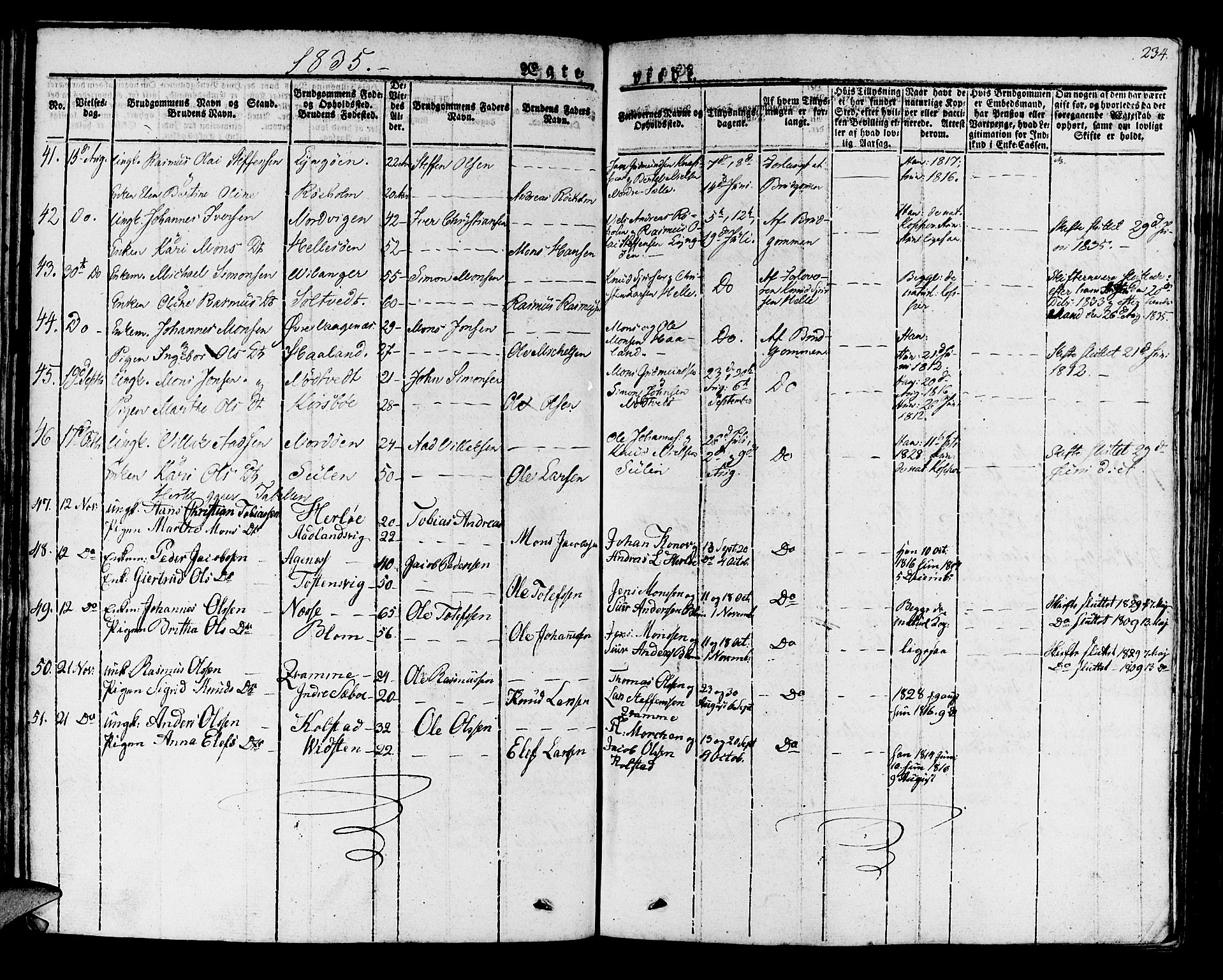 Manger sokneprestembete, AV/SAB-A-76801/H/Haa: Parish register (official) no. A 4, 1824-1838, p. 234