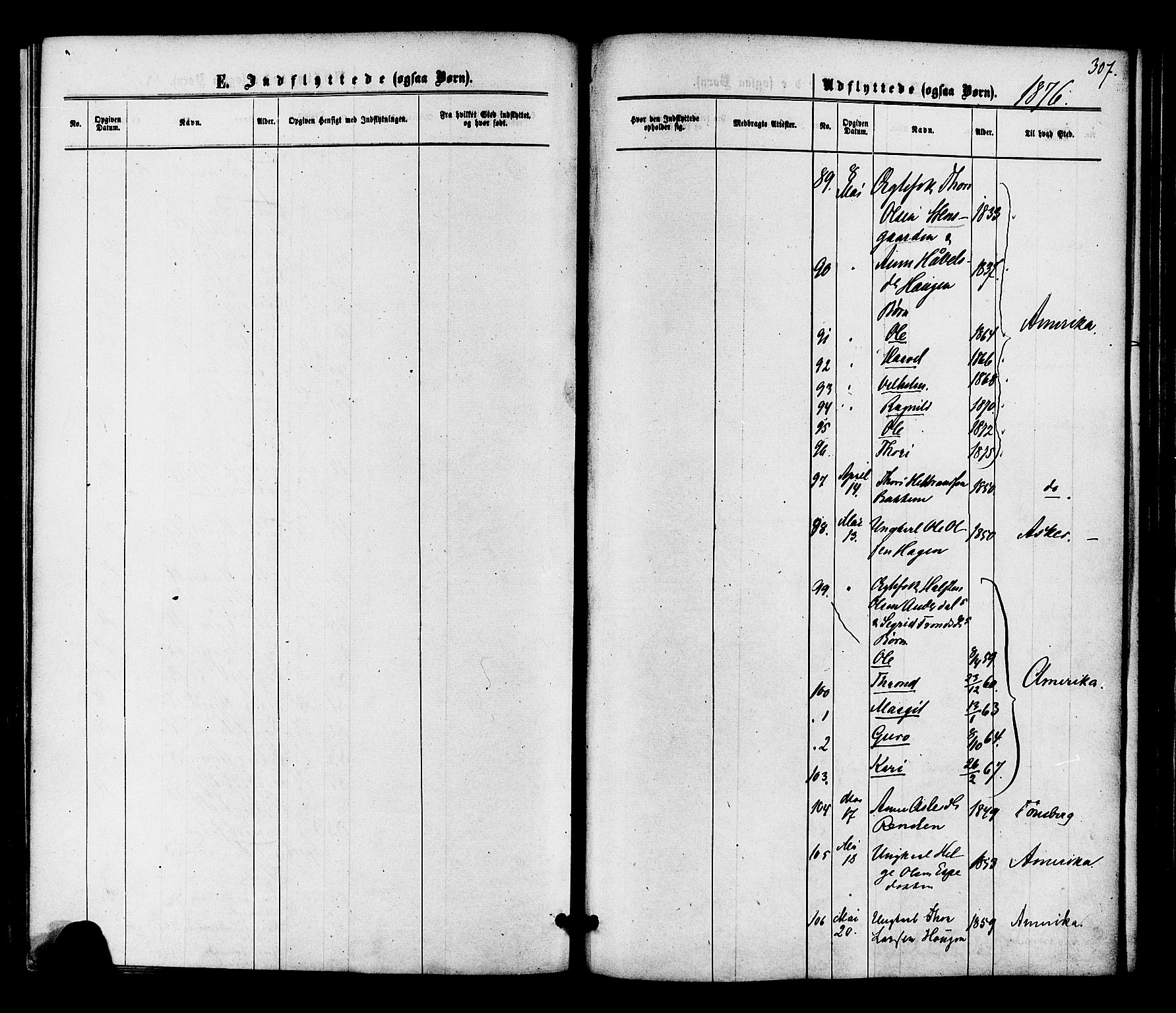 Gol kirkebøker, SAKO/A-226/F/Fa/L0004: Parish register (official) no. I 4, 1876-1886, p. 307