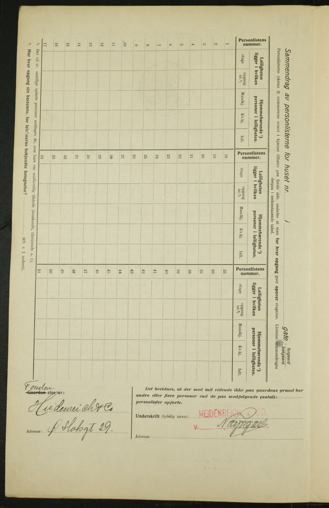 OBA, Municipal Census 1915 for Kristiania, 1915, p. 130597