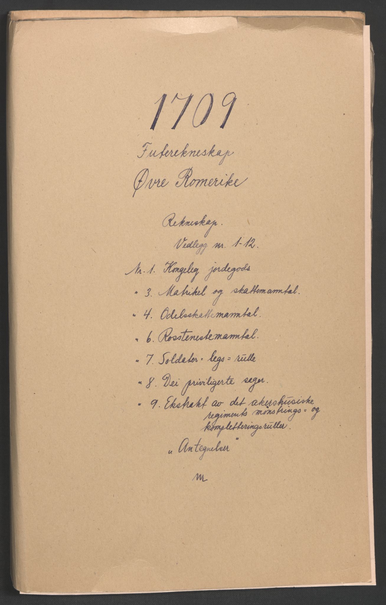 Rentekammeret inntil 1814, Reviderte regnskaper, Fogderegnskap, RA/EA-4092/R12/L0719: Fogderegnskap Øvre Romerike, 1708-1709, p. 212