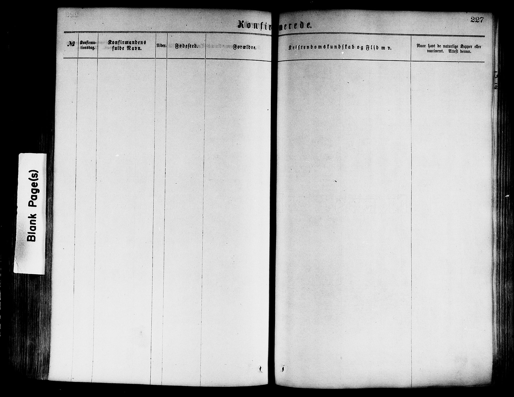 Vik sokneprestembete, SAB/A-81501: Parish register (official) no. A 9, 1866-1877, p. 227