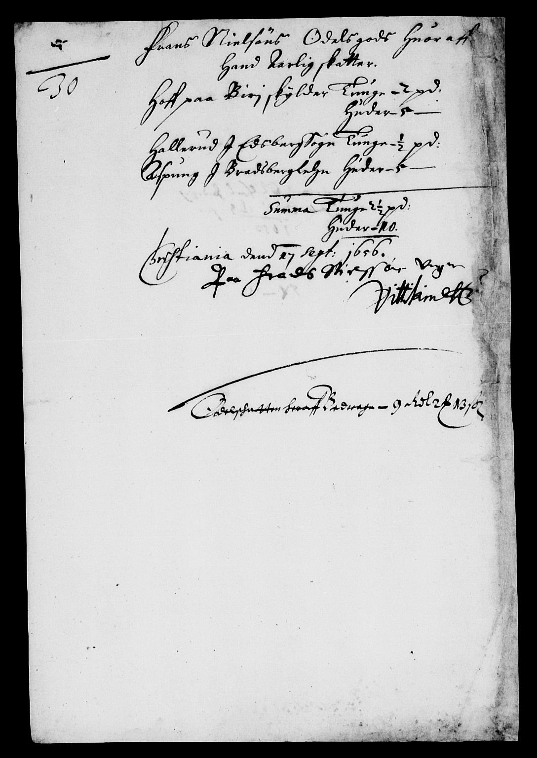 Rentekammeret inntil 1814, Reviderte regnskaper, Lensregnskaper, AV/RA-EA-5023/R/Rb/Rba/L0238: Akershus len, 1656-1657