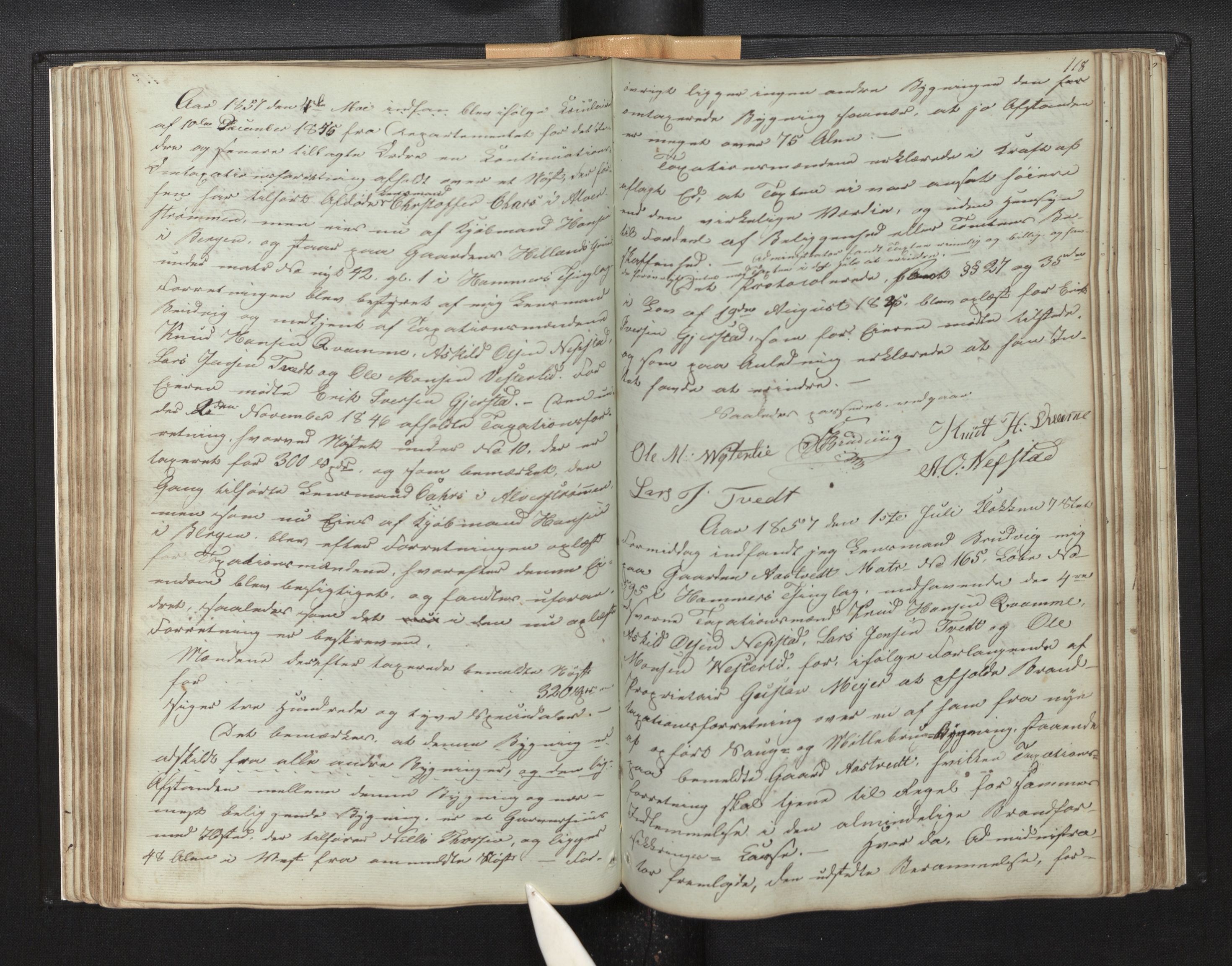 Lensmannen i Hamre, AV/SAB-A-32601/0012/L0001: Branntakstprotokoll, 1846-1872, p. 117b-118a