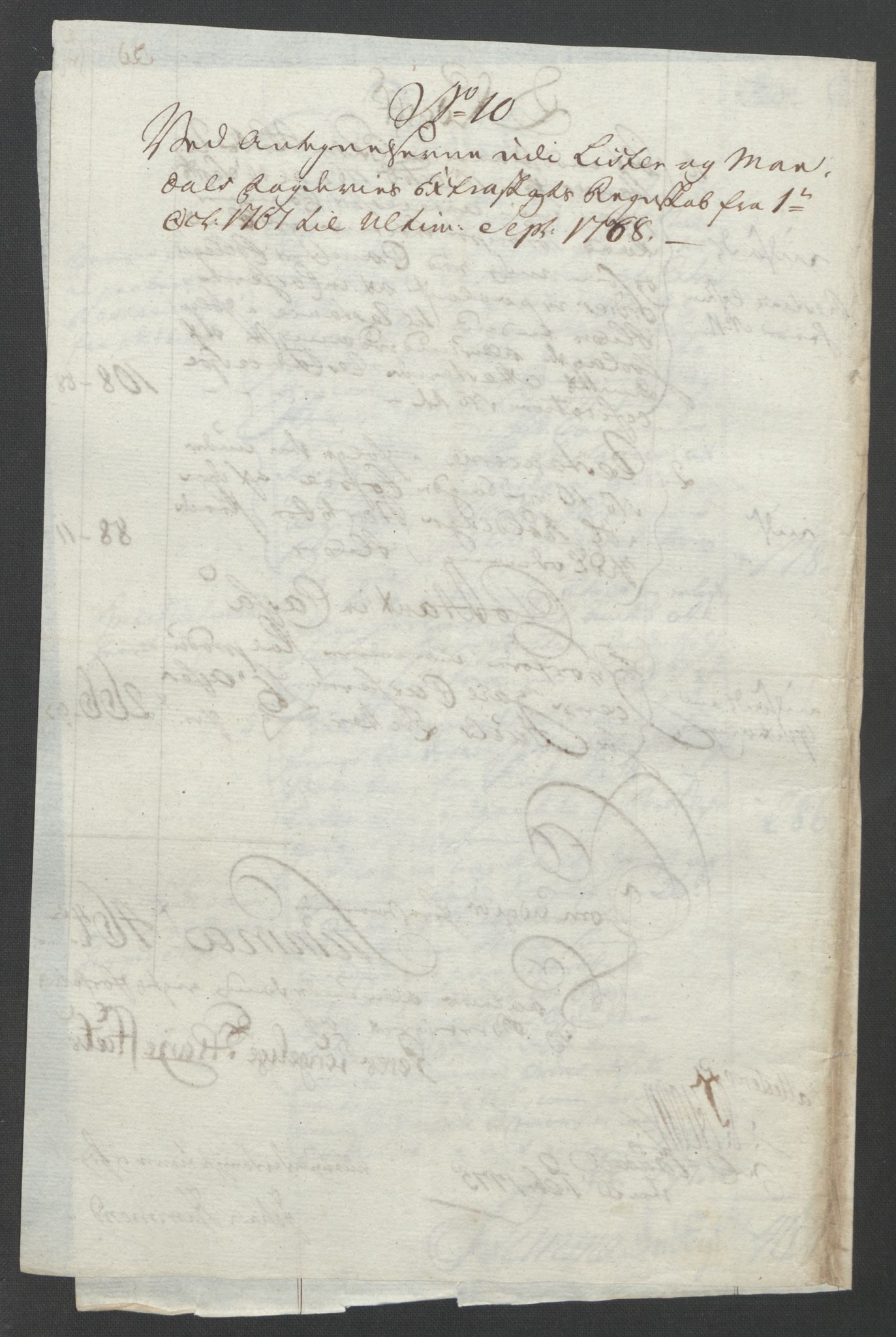 Rentekammeret inntil 1814, Reviderte regnskaper, Fogderegnskap, RA/EA-4092/R45/L2704: Ekstraskatten Lista og Mandal, 1762-1768, p. 412
