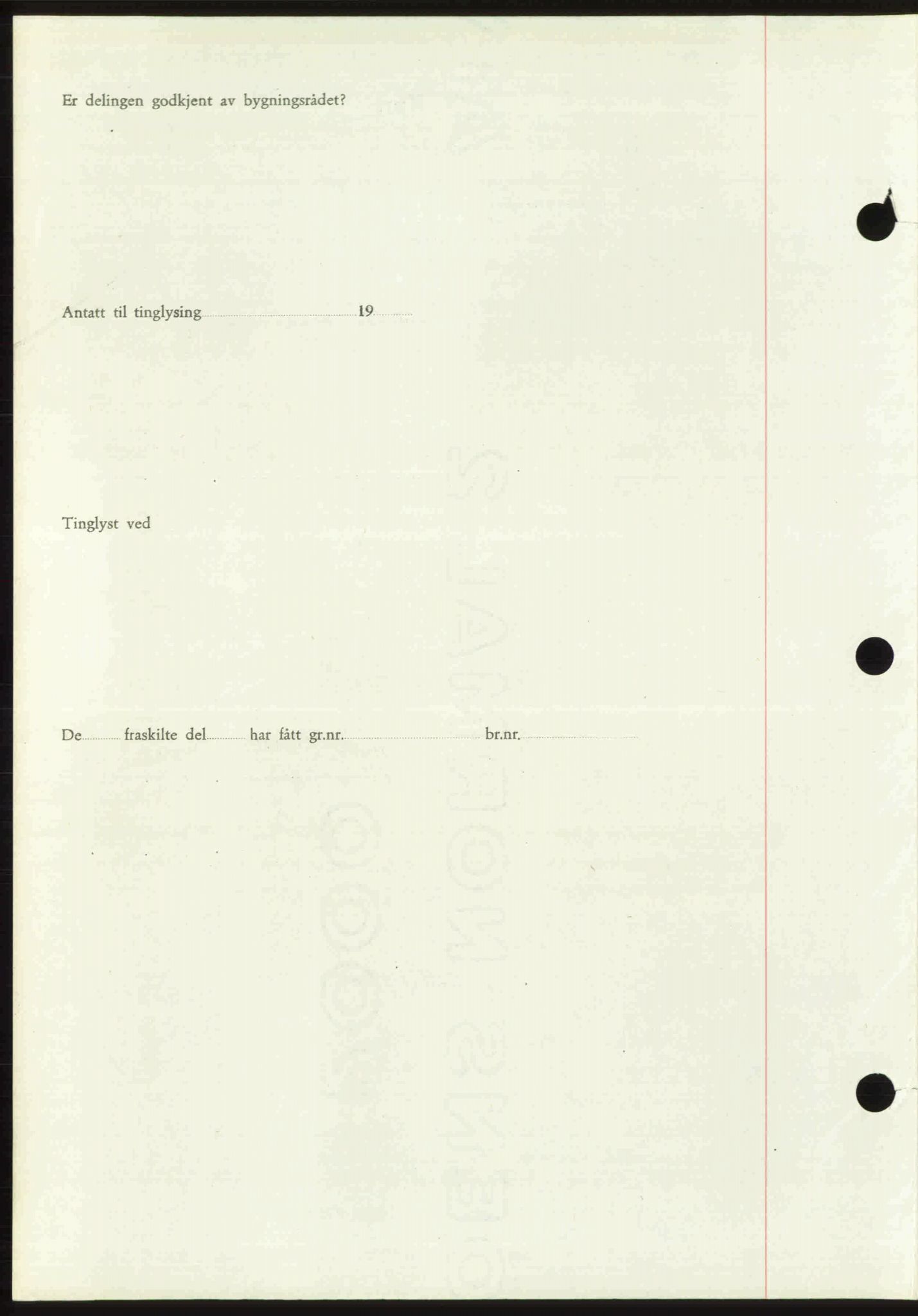 Toten tingrett, SAH/TING-006/H/Hb/Hbc/L0020: Mortgage book no. Hbc-20, 1948-1948, Diary no: : 3489/1948