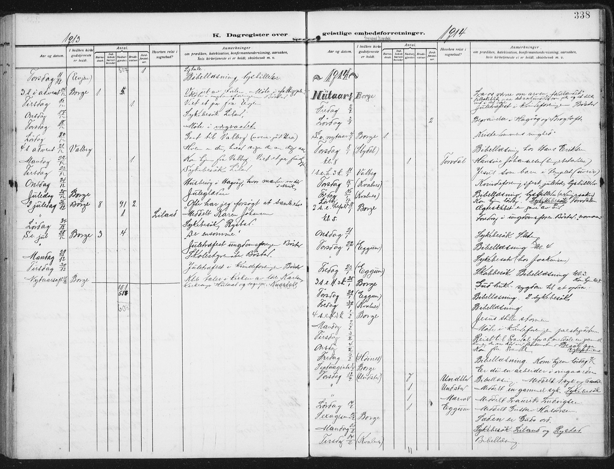 Ministerialprotokoller, klokkerbøker og fødselsregistre - Nordland, AV/SAT-A-1459/880/L1135: Parish register (official) no. 880A09, 1908-1919, p. 338