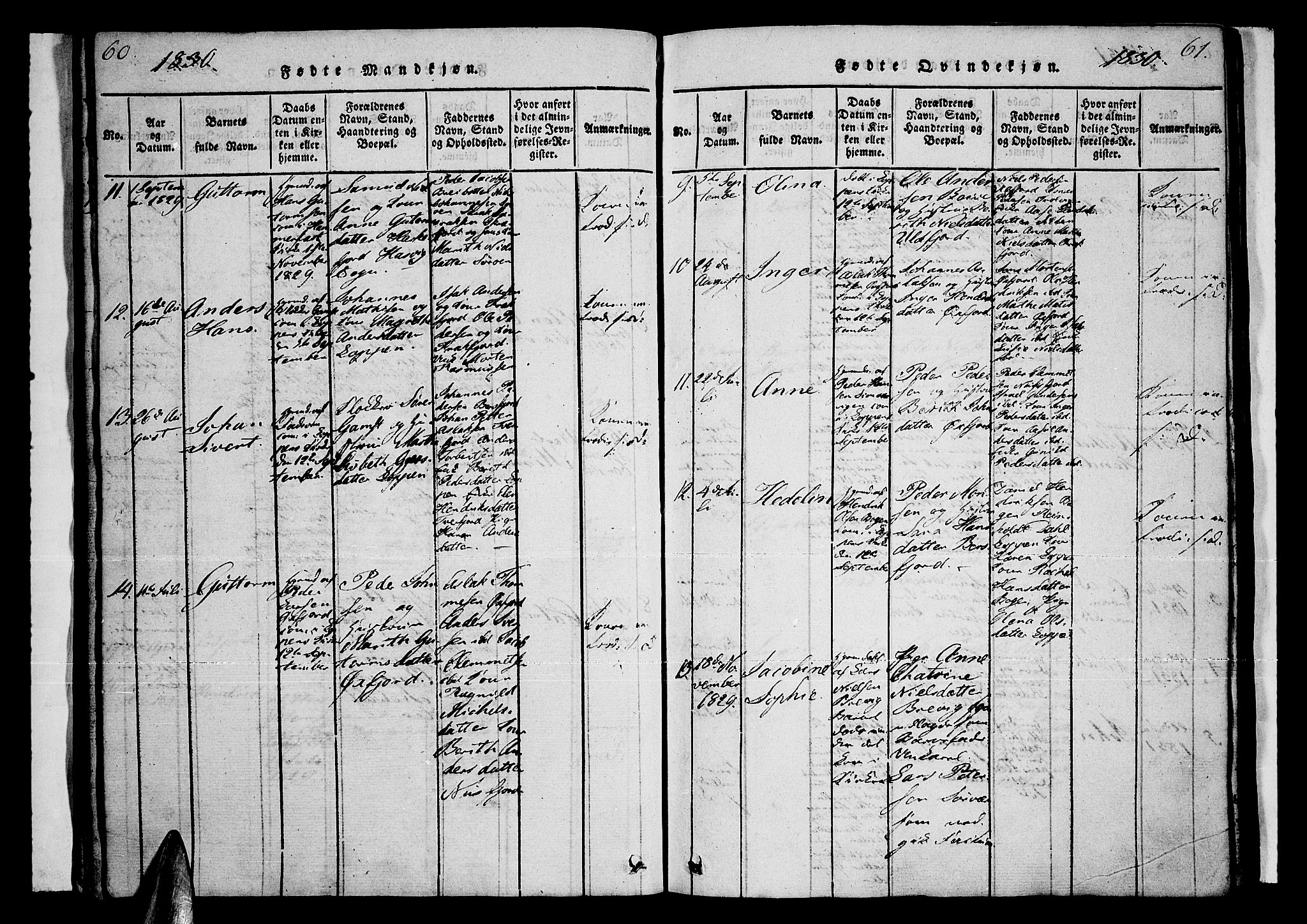 Loppa sokneprestkontor, AV/SATØ-S-1339/H/Ha/L0003kirke: Parish register (official) no. 3, 1820-1848, p. 60-61