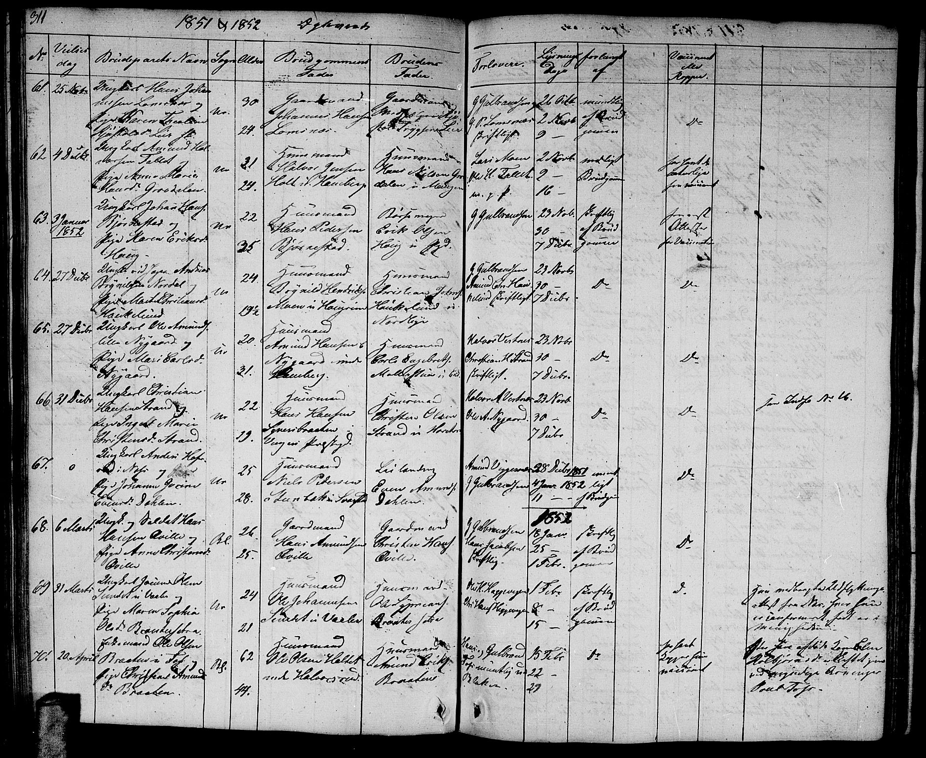 Aurskog prestekontor Kirkebøker, AV/SAO-A-10304a/G/Ga/L0002: Parish register (copy) no. I 2, 1829-1857, p. 311