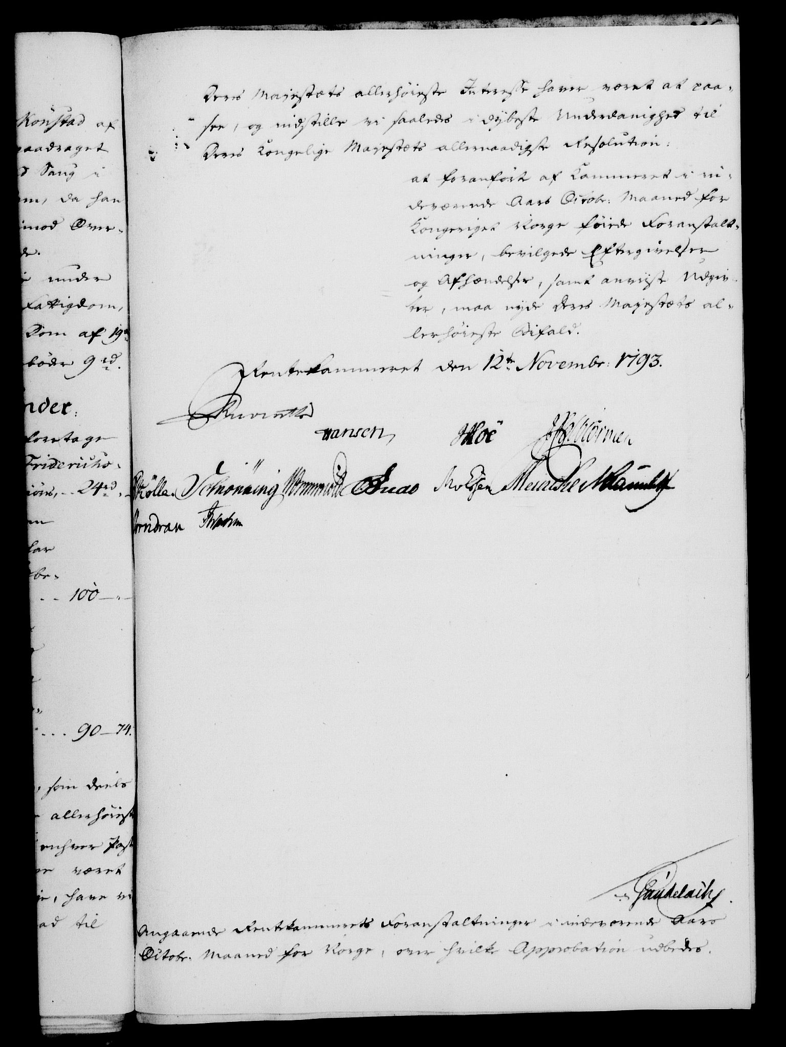 Rentekammeret, Kammerkanselliet, RA/EA-3111/G/Gf/Gfa/L0075: Norsk relasjons- og resolusjonsprotokoll (merket RK 52.75), 1793, p. 349