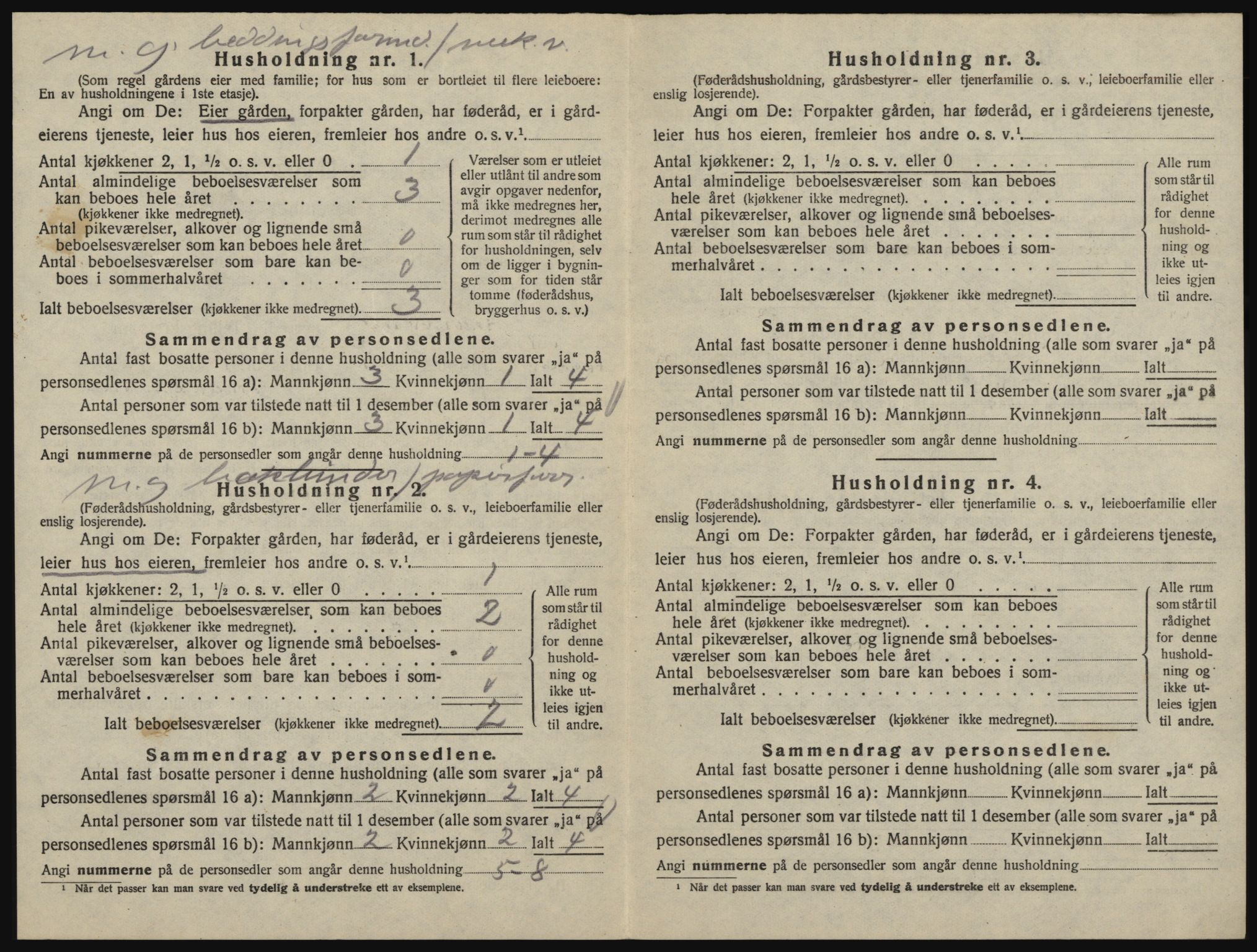 SAO, 1920 census for Glemmen, 1920, p. 1390
