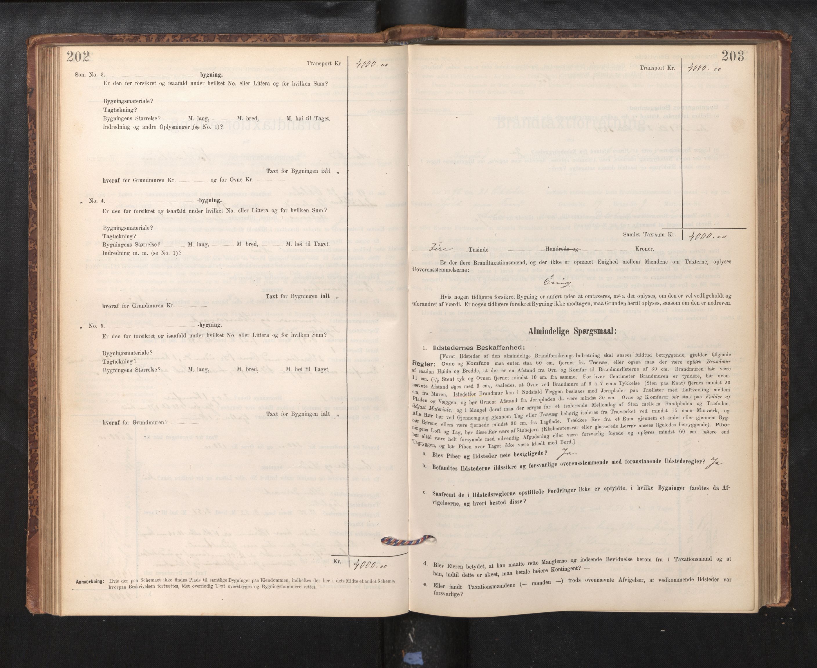 Lensmannen i Årstad, AV/SAB-A-36201/0012/L0011: Branntakstprotokoll,skjematakst, 1895-1901, p. 202-203