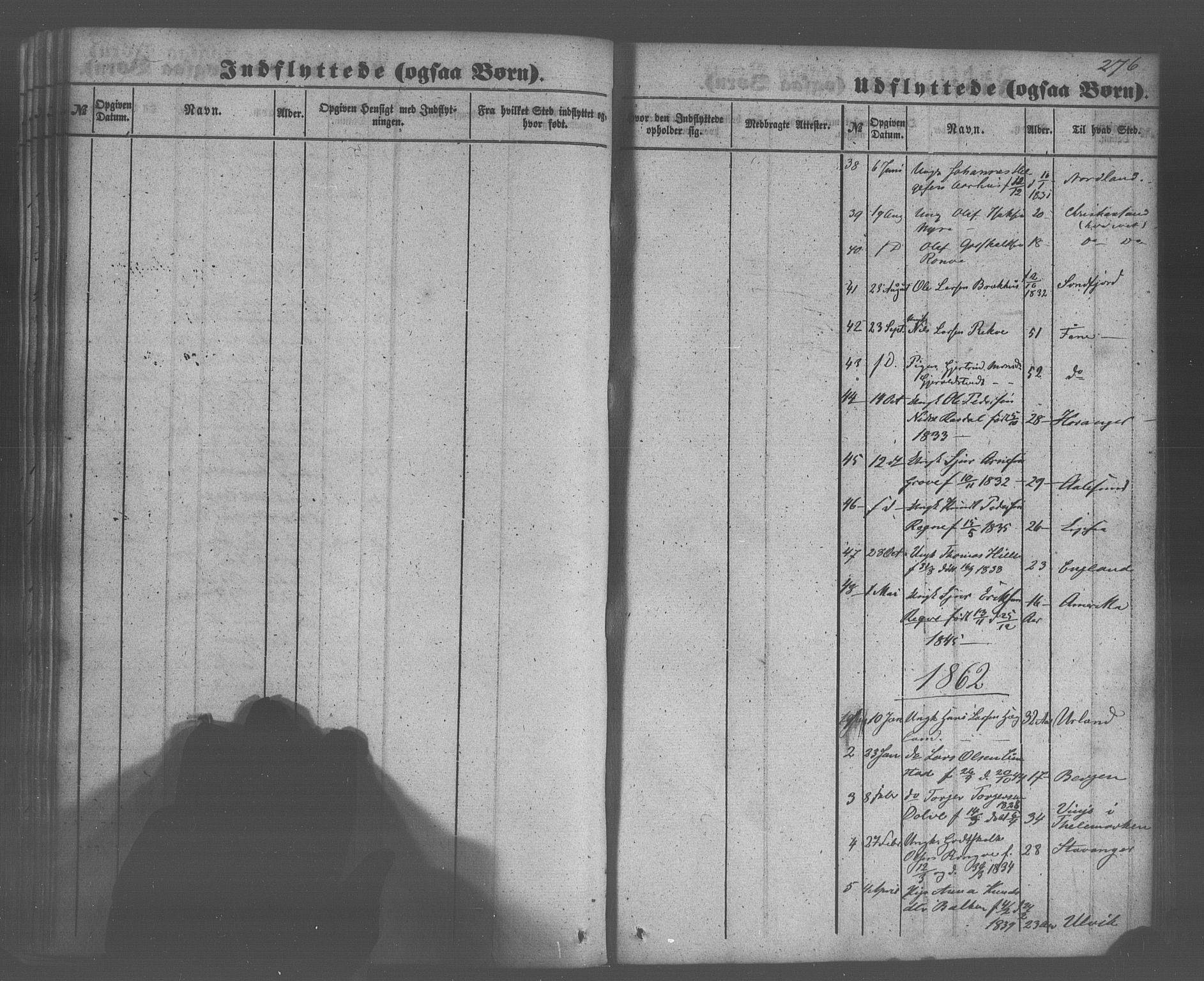 Voss sokneprestembete, AV/SAB-A-79001/H/Haa: Parish register (official) no. A 20, 1855-1886, p. 276