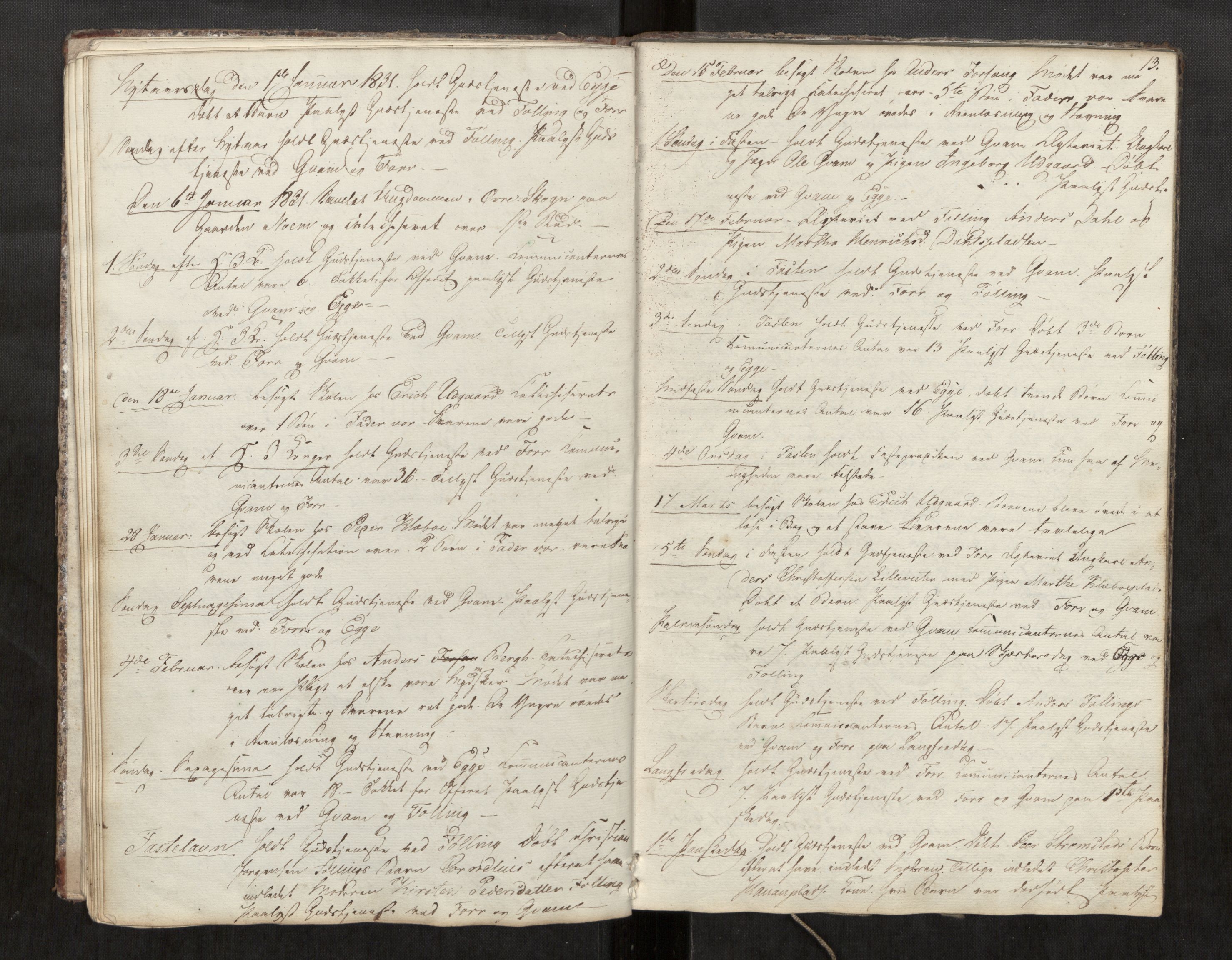 Stod sokneprestkontor, SAT/A-1164/2/I/I1/I1d/L0001: Curate's parish register no. 1, 1827-1849, p. 13