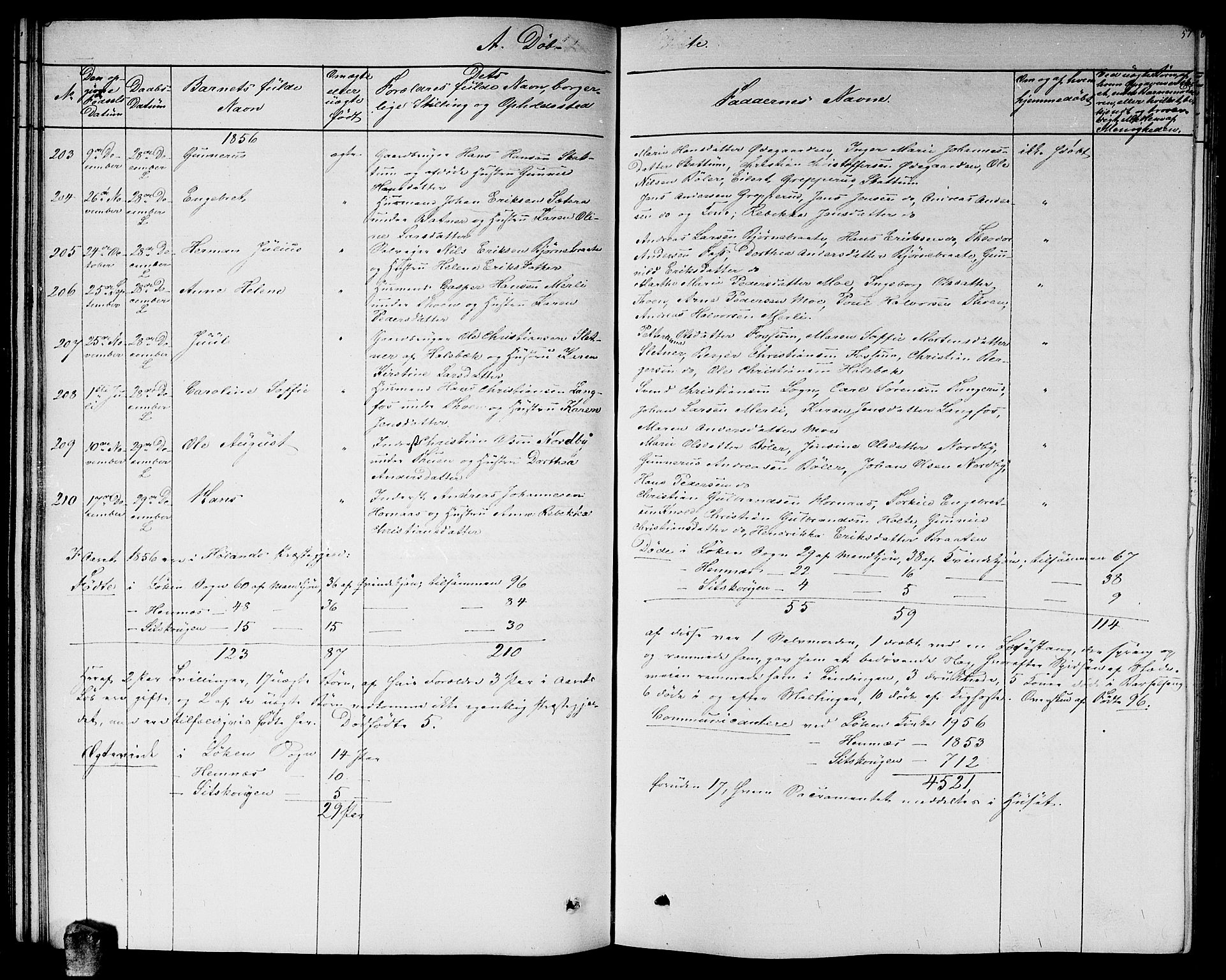 Høland prestekontor Kirkebøker, SAO/A-10346a/G/Ga/L0004: Parish register (copy) no. I 4, 1854-1862, p. 57
