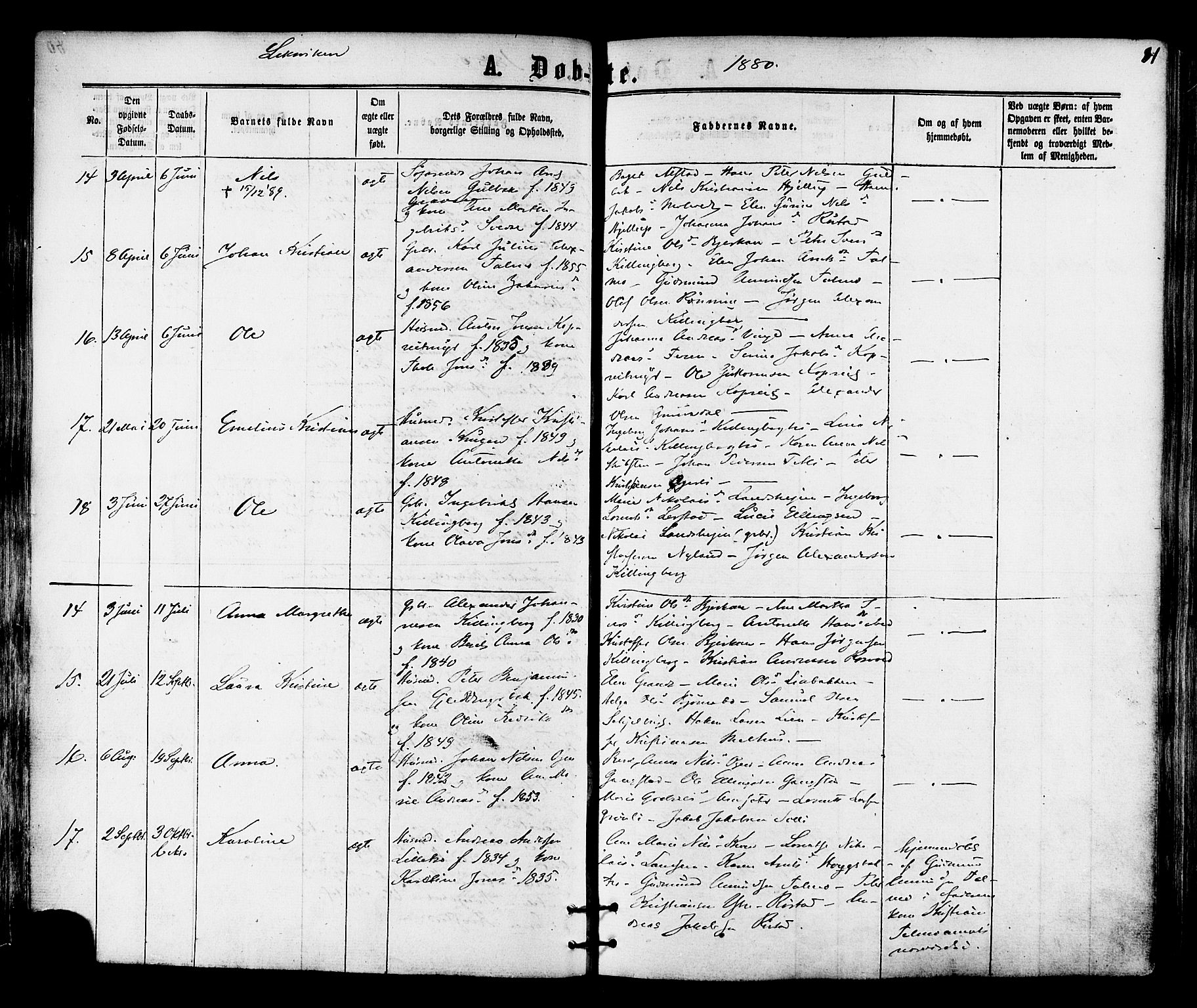 Ministerialprotokoller, klokkerbøker og fødselsregistre - Nord-Trøndelag, AV/SAT-A-1458/701/L0009: Parish register (official) no. 701A09 /1, 1864-1882, p. 81