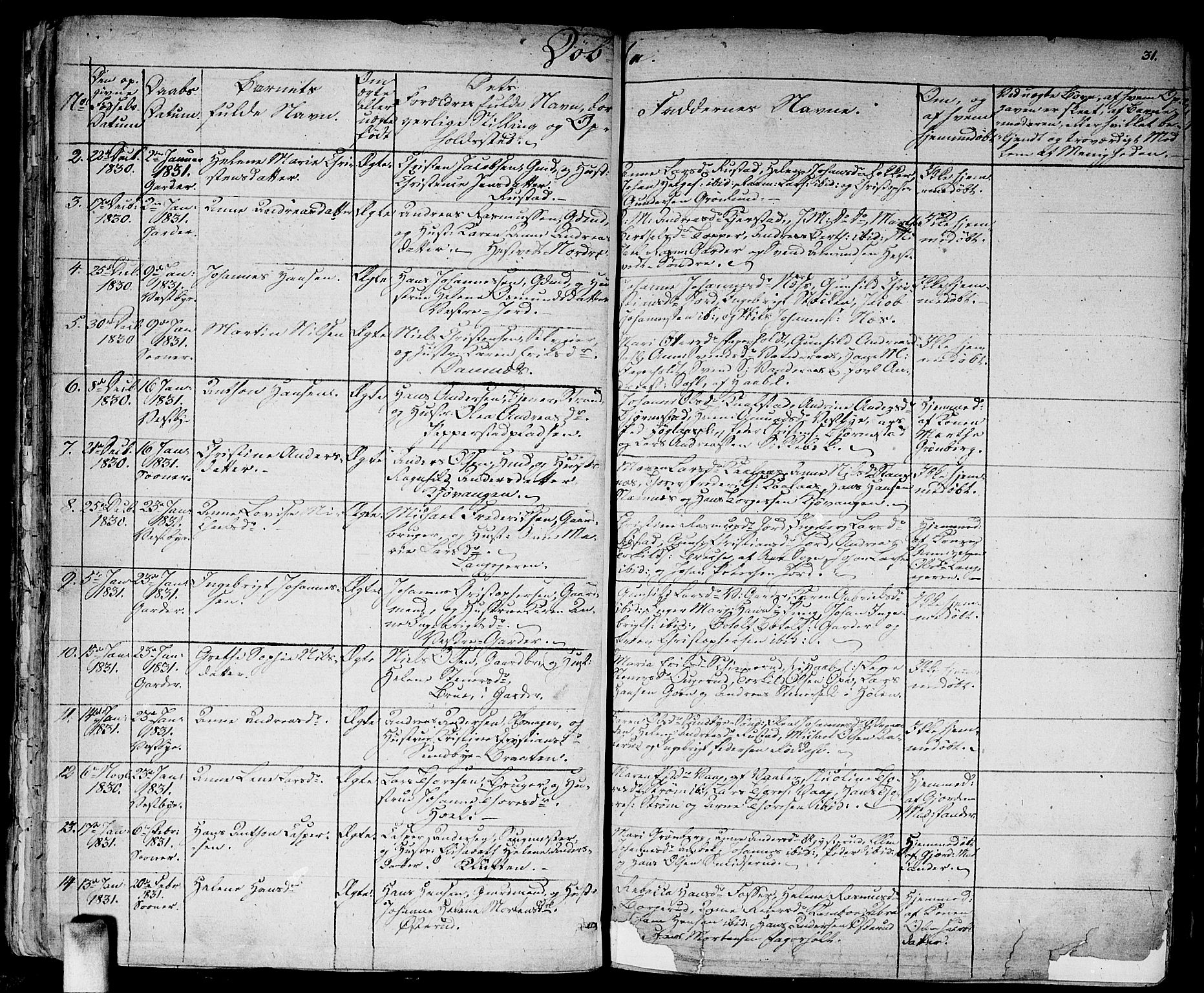 Vestby prestekontor Kirkebøker, AV/SAO-A-10893/F/Fa/L0006: Parish register (official) no. I 6, 1827-1849, p. 31