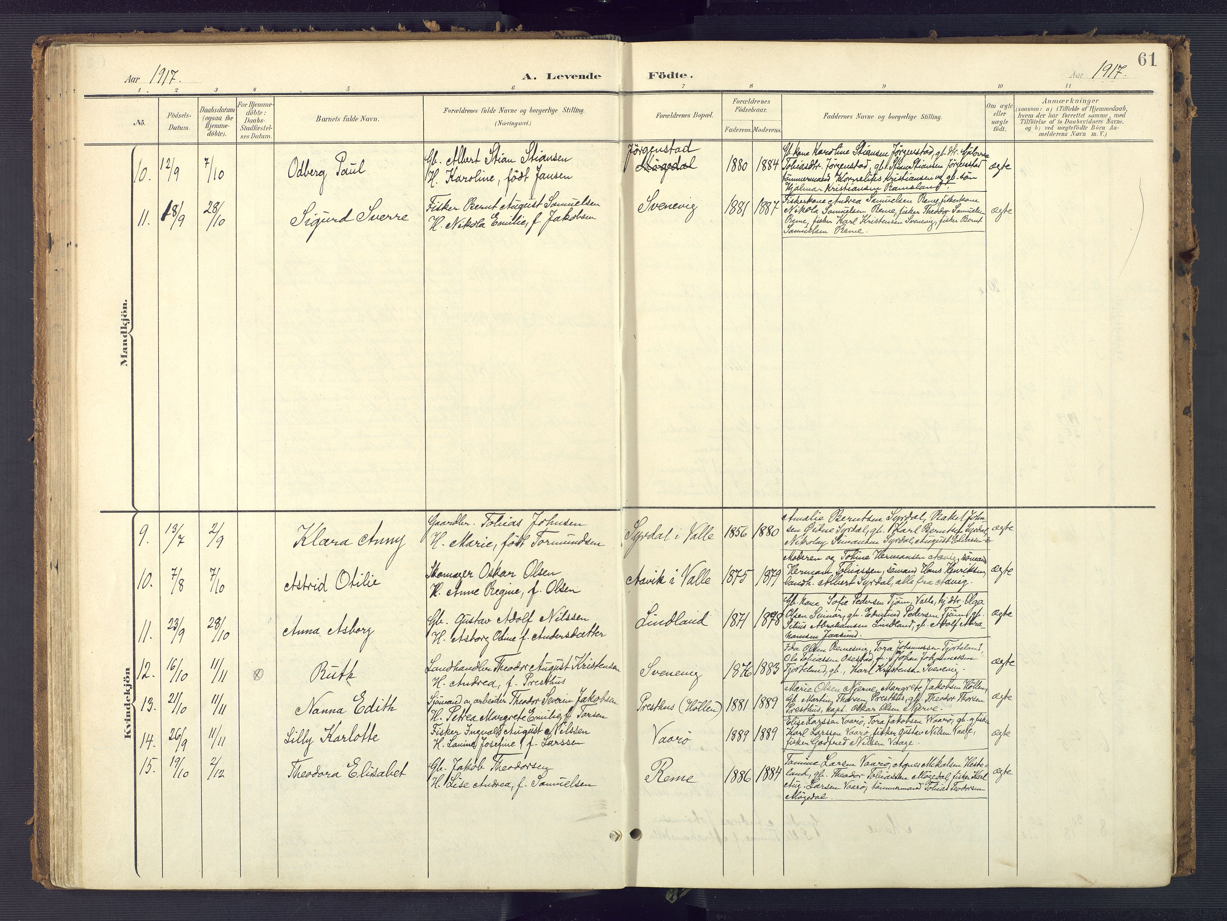 Sør-Audnedal sokneprestkontor, AV/SAK-1111-0039/F/Fa/Faa/L0005: Parish register (official) no. A 5, 1900-1923, p. 61