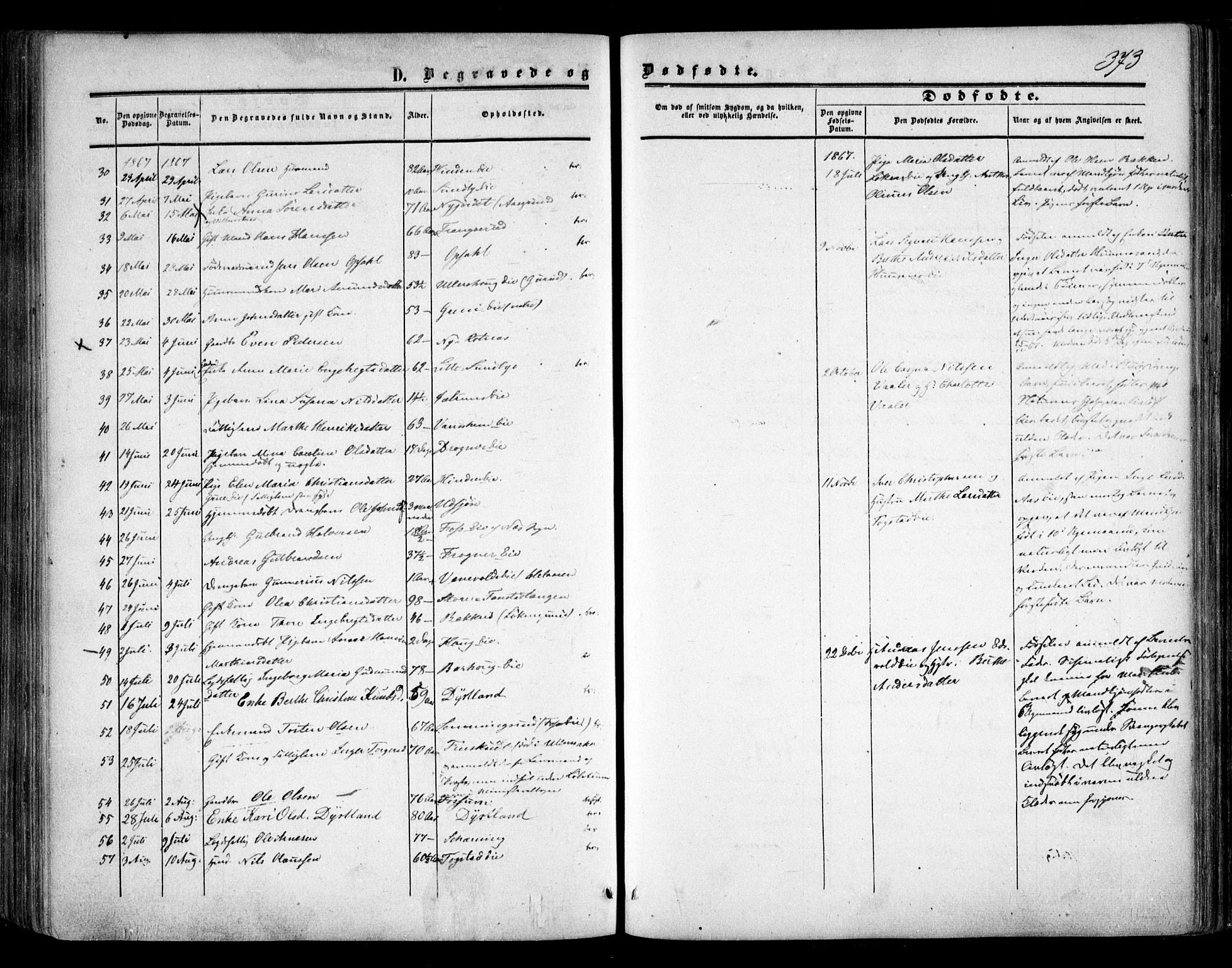 Nes prestekontor Kirkebøker, AV/SAO-A-10410/F/Fa/L0008: Parish register (official) no. I 8, 1859-1874, p. 373