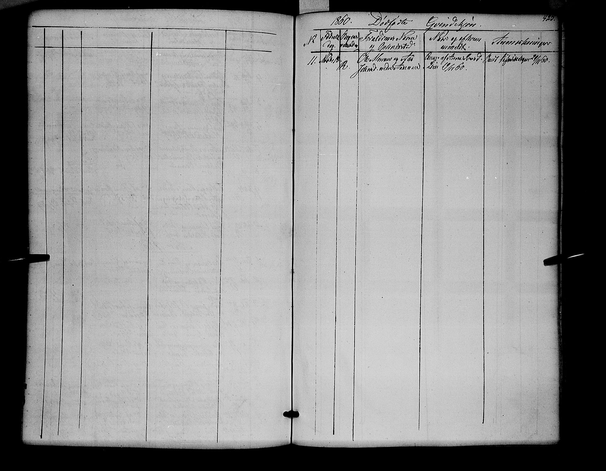 Ringsaker prestekontor, SAH/PREST-014/K/Ka/L0009: Parish register (official) no. 9, 1850-1860, p. 425