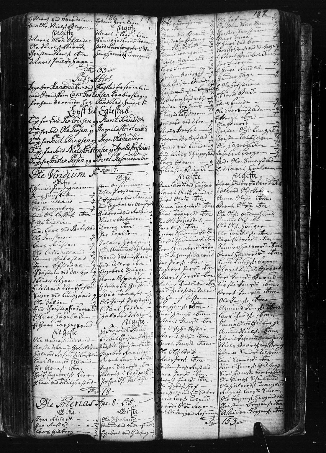 Fåberg prestekontor, SAH/PREST-086/H/Ha/Hab/L0001: Parish register (copy) no. 1, 1727-1767, p. 186-187