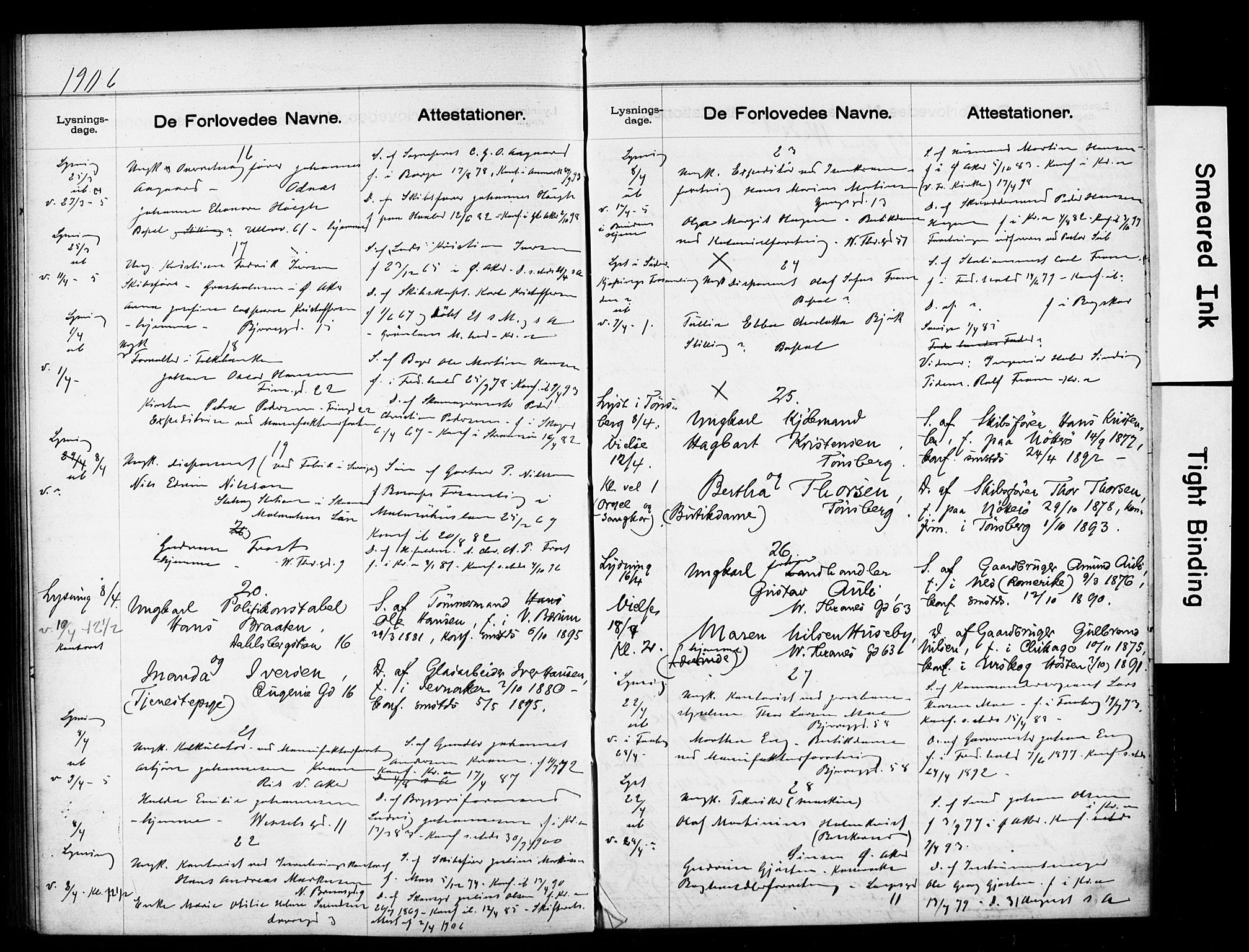 Gamle Aker prestekontor Kirkebøker, AV/SAO-A-10617a/H/L0003: Banns register no. 3, 1900-1909