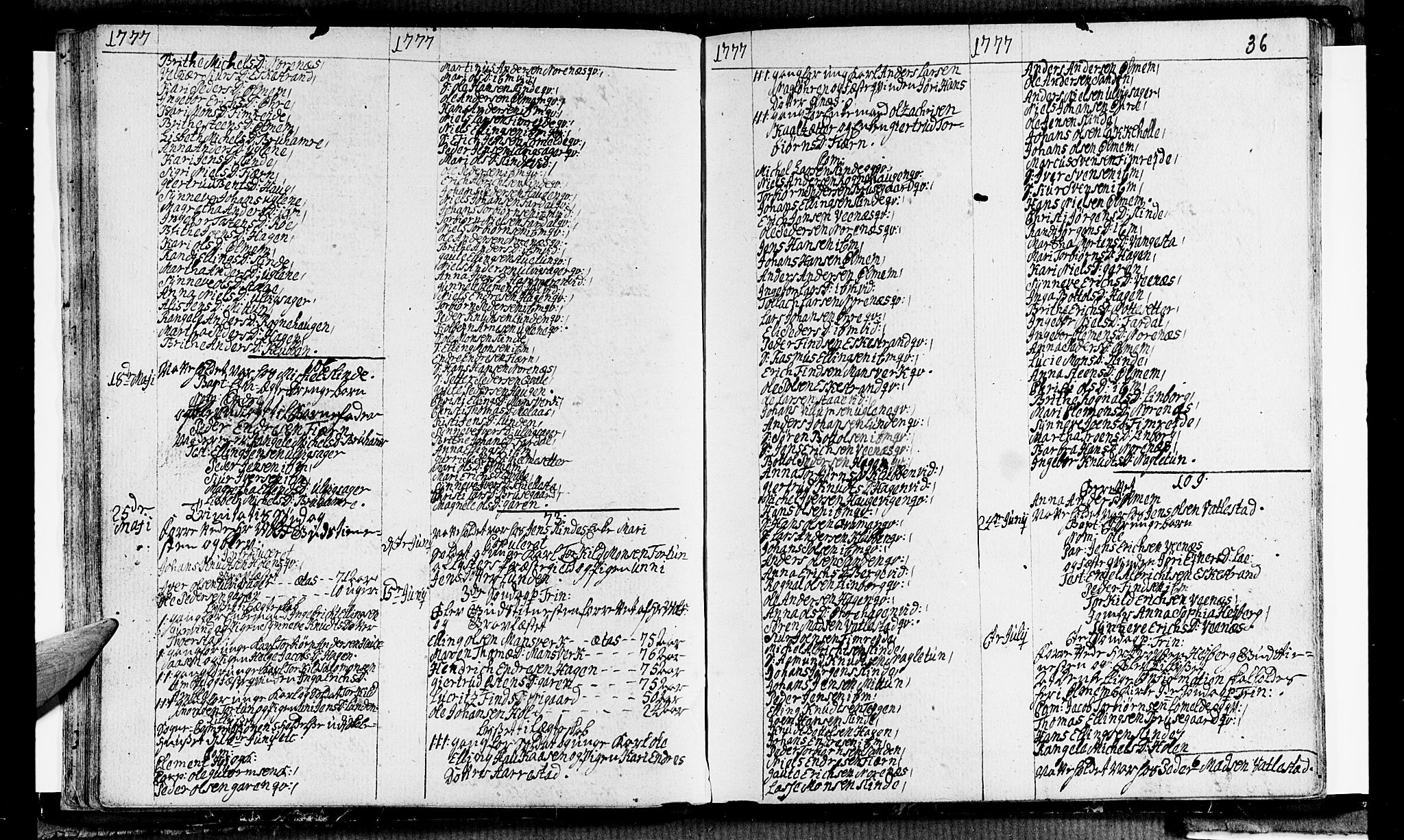 Sogndal sokneprestembete, AV/SAB-A-81301/H/Haa/Haaa/L0006: Parish register (official) no. A 6, 1770-1782, p. 36