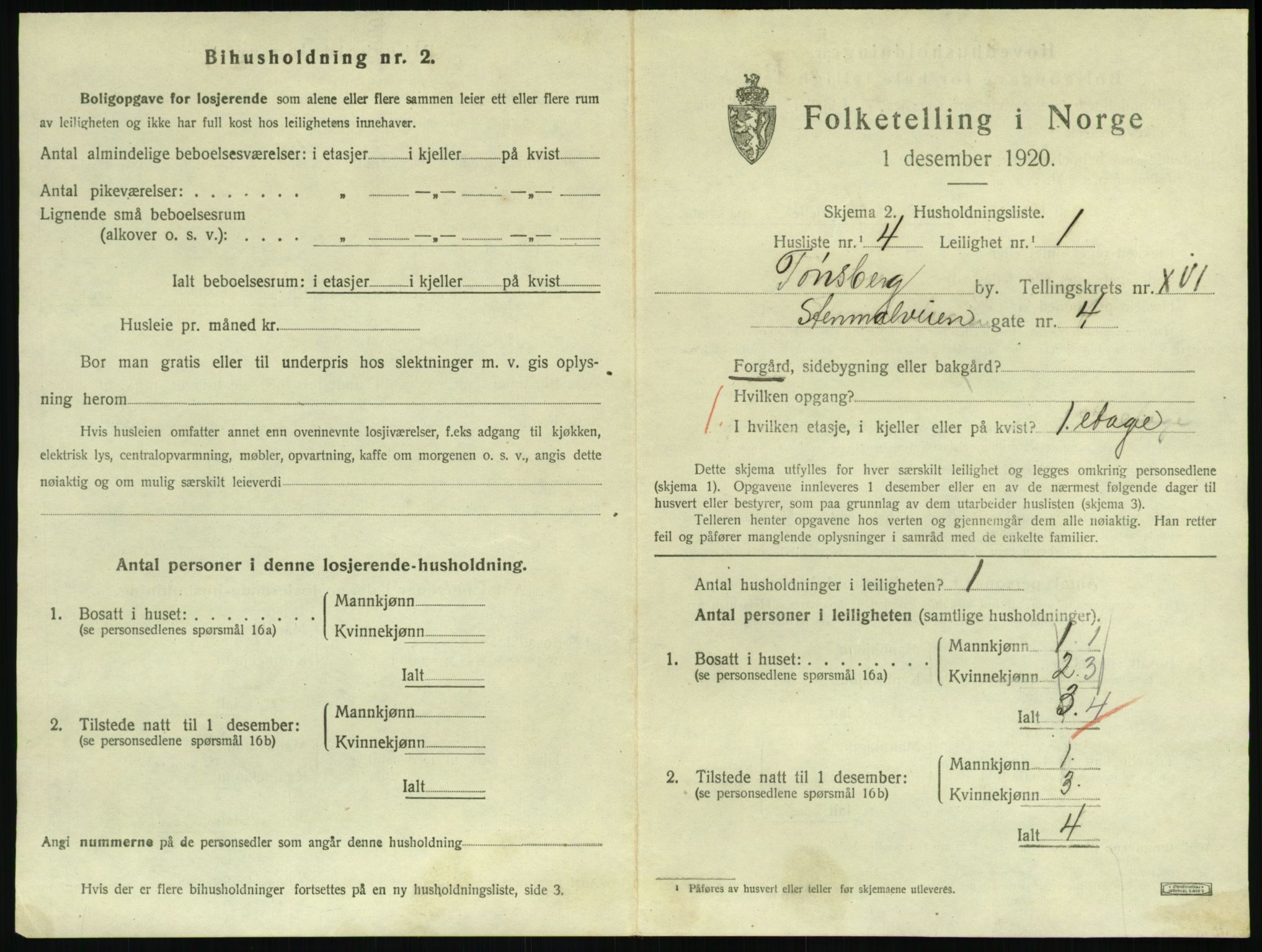 SAKO, 1920 census for Tønsberg, 1920, p. 6313