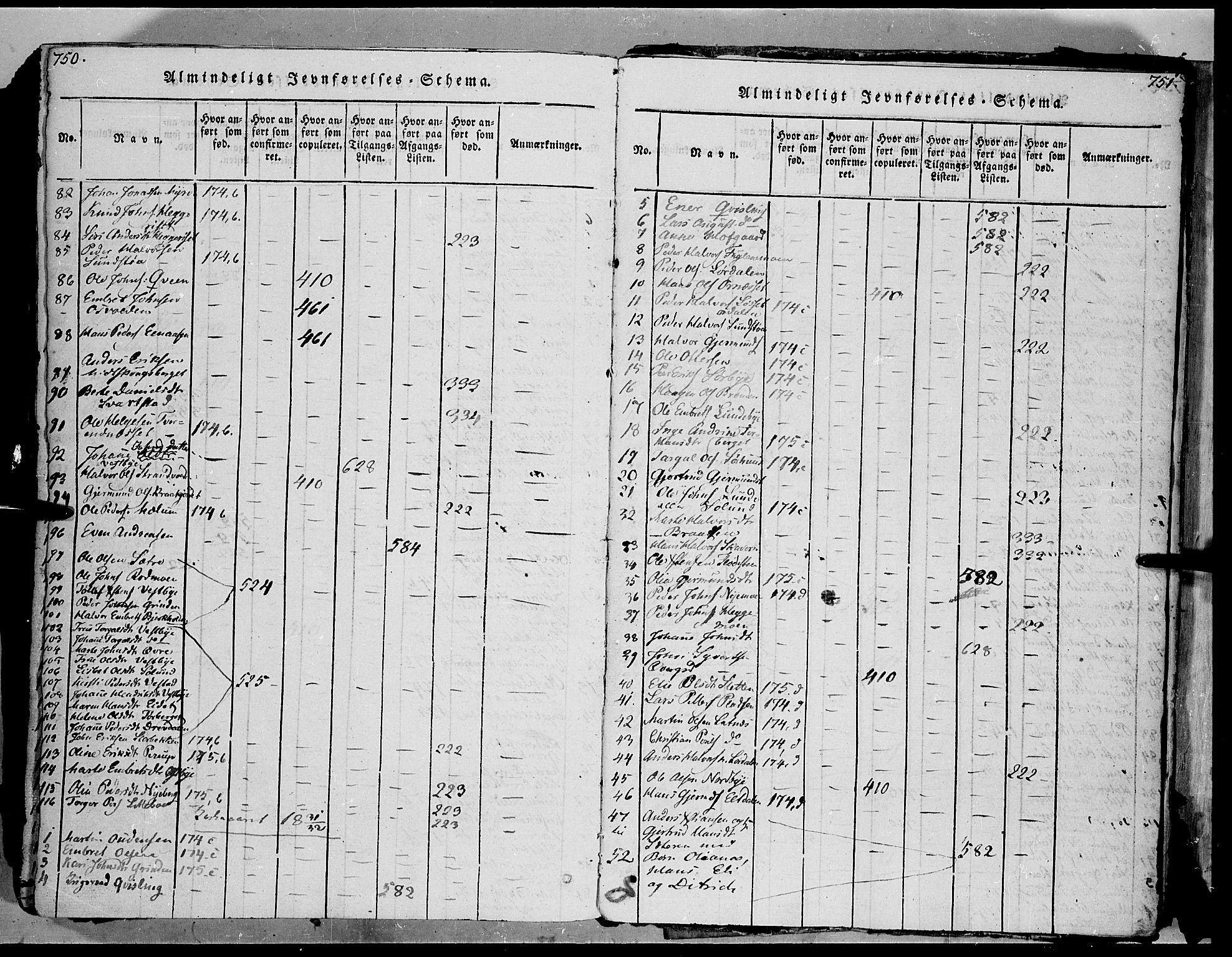 Trysil prestekontor, SAH/PREST-046/H/Ha/Haa/L0003: Parish register (official) no. 3 /1, 1814-1841, p. 750-751