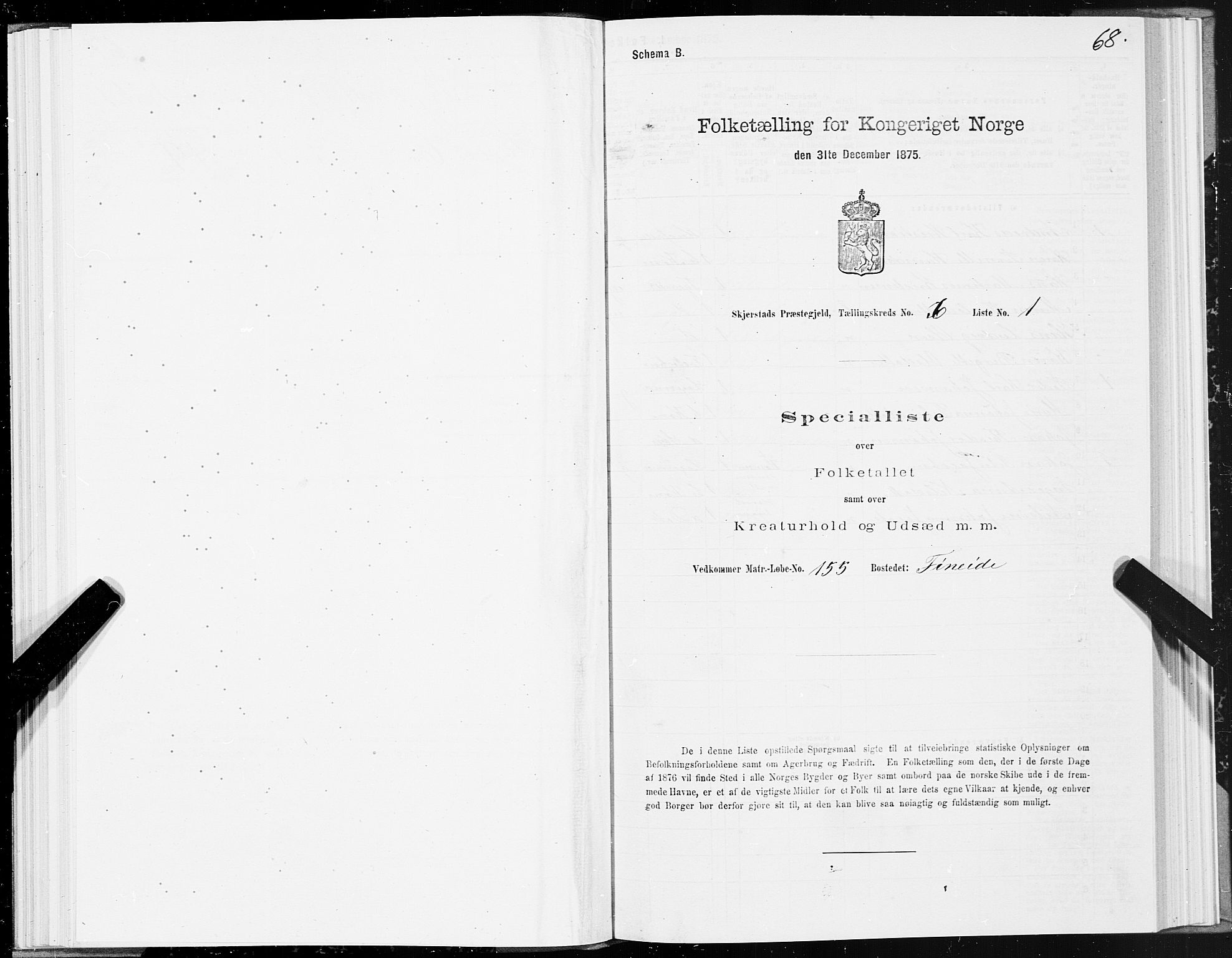 SAT, 1875 census for 1842P Skjerstad, 1875, p. 3068