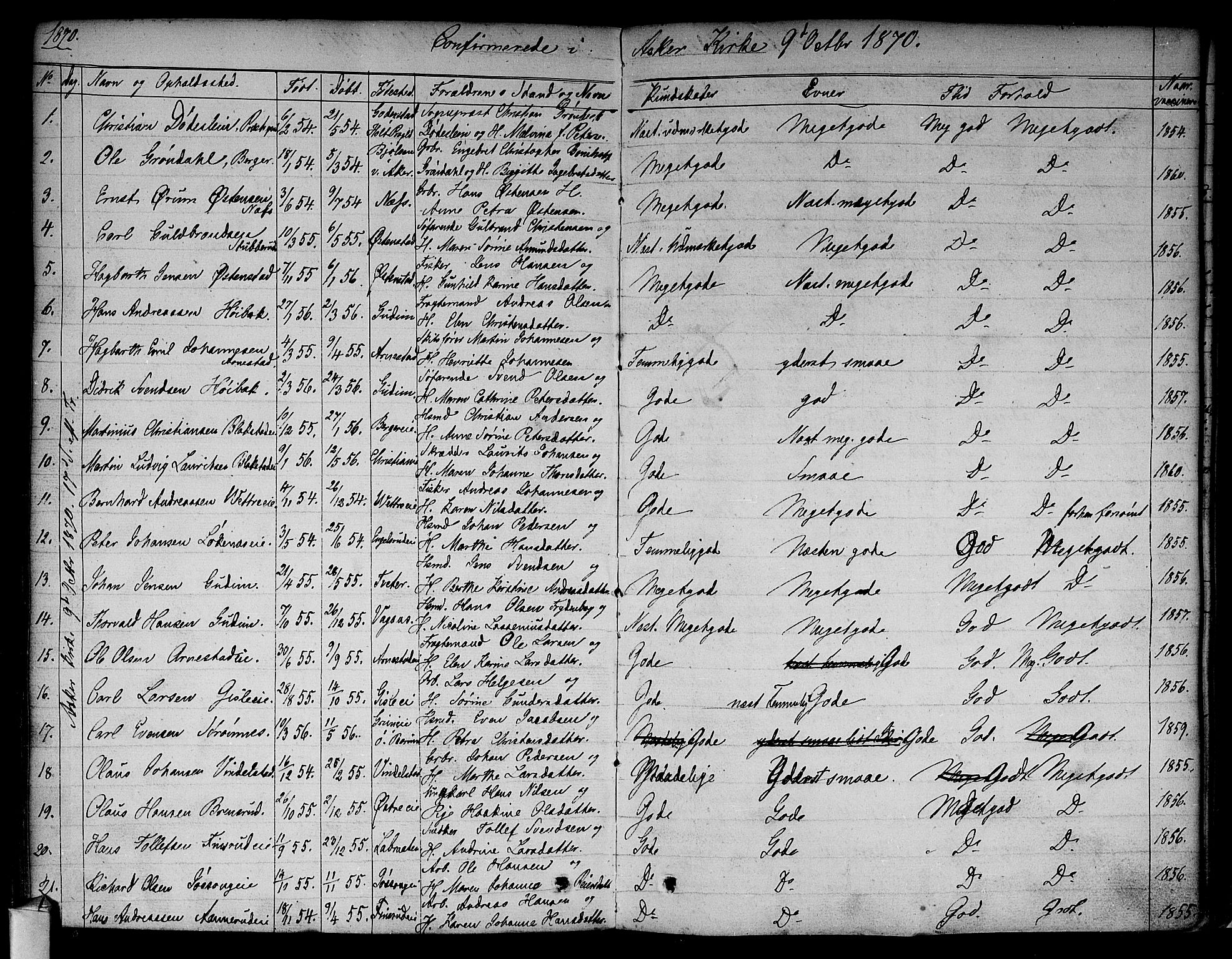 Asker prestekontor Kirkebøker, SAO/A-10256a/F/Fa/L0009: Parish register (official) no. I 9, 1825-1878, p. 267