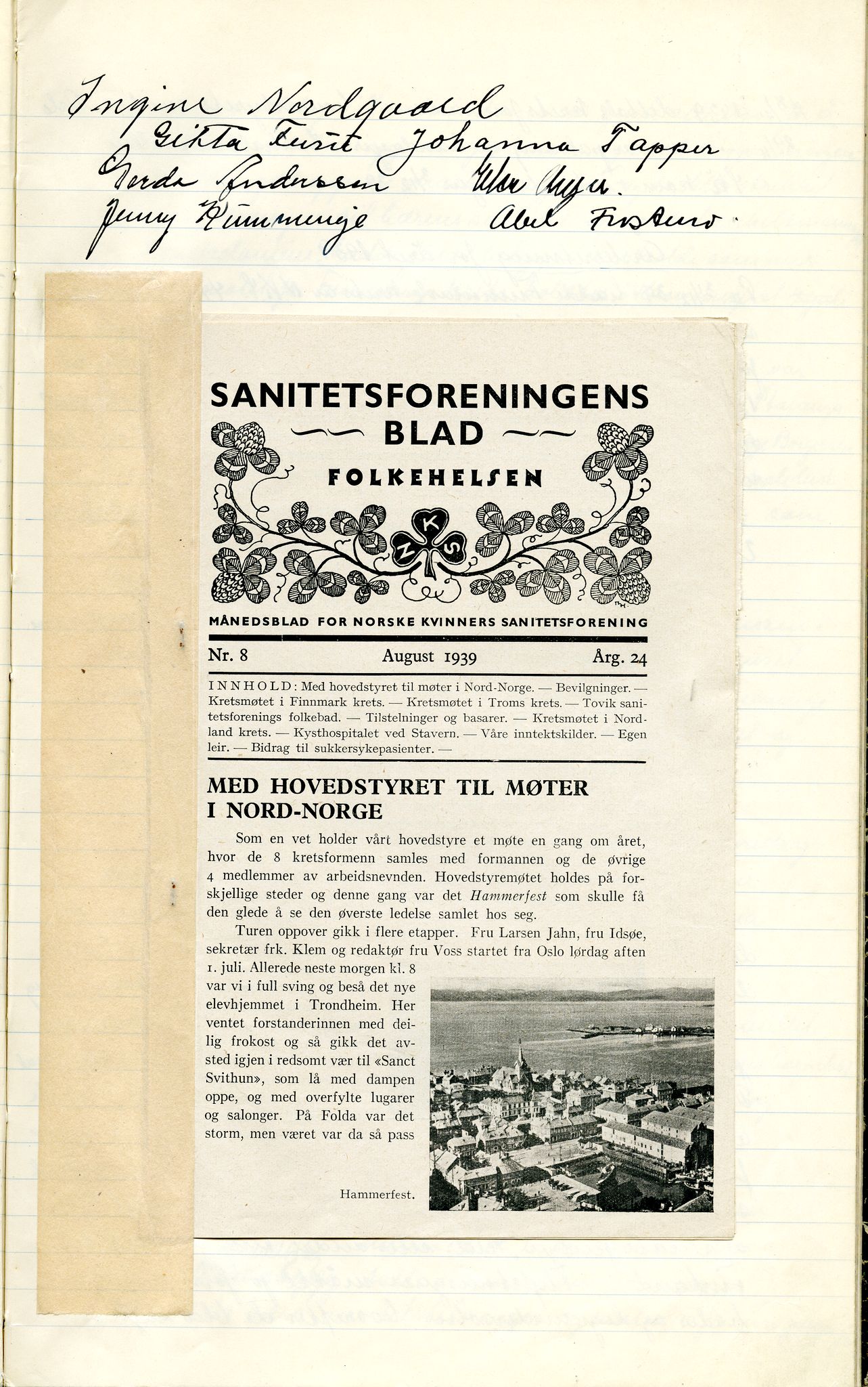 Norske Kvinners Sanitetsforening Finnmark , FMFB/A-1006/A/Aa/L0001: Forhandlingsprotokoll, 1935-1947, p. 32