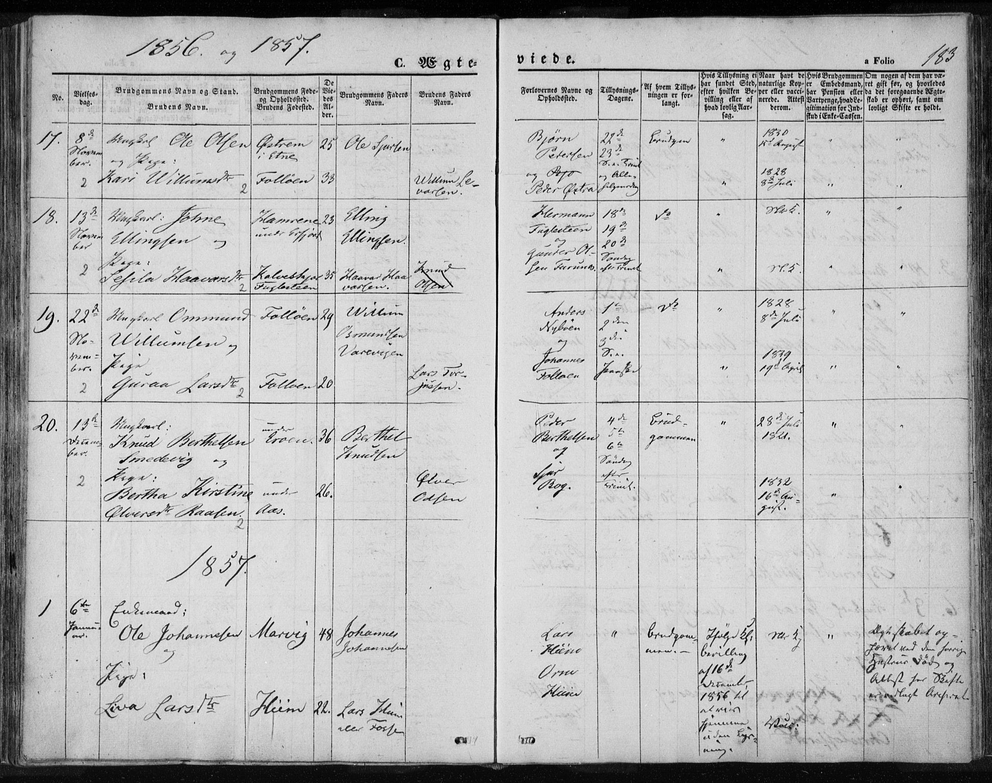 Jelsa sokneprestkontor, SAST/A-101842/01/IV: Parish register (official) no. A 7, 1854-1866, p. 183