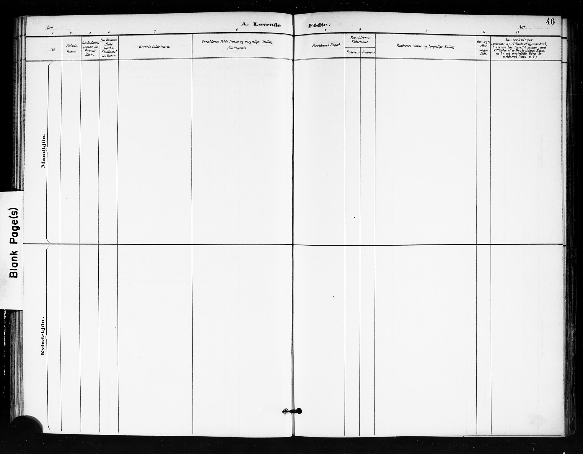 Tjøme kirkebøker, AV/SAKO-A-328/F/Fa/L0003: Parish register (official) no. I 3, 1891-1900, p. 46