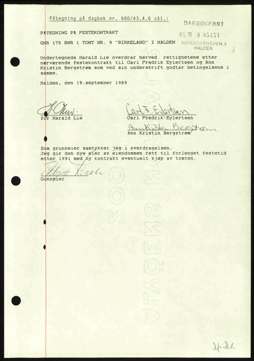 Idd og Marker sorenskriveri, AV/SAO-A-10283/G/Gb/Gbb/L0006: Mortgage book no. A6, 1943-1944, Diary no: : 680/1943