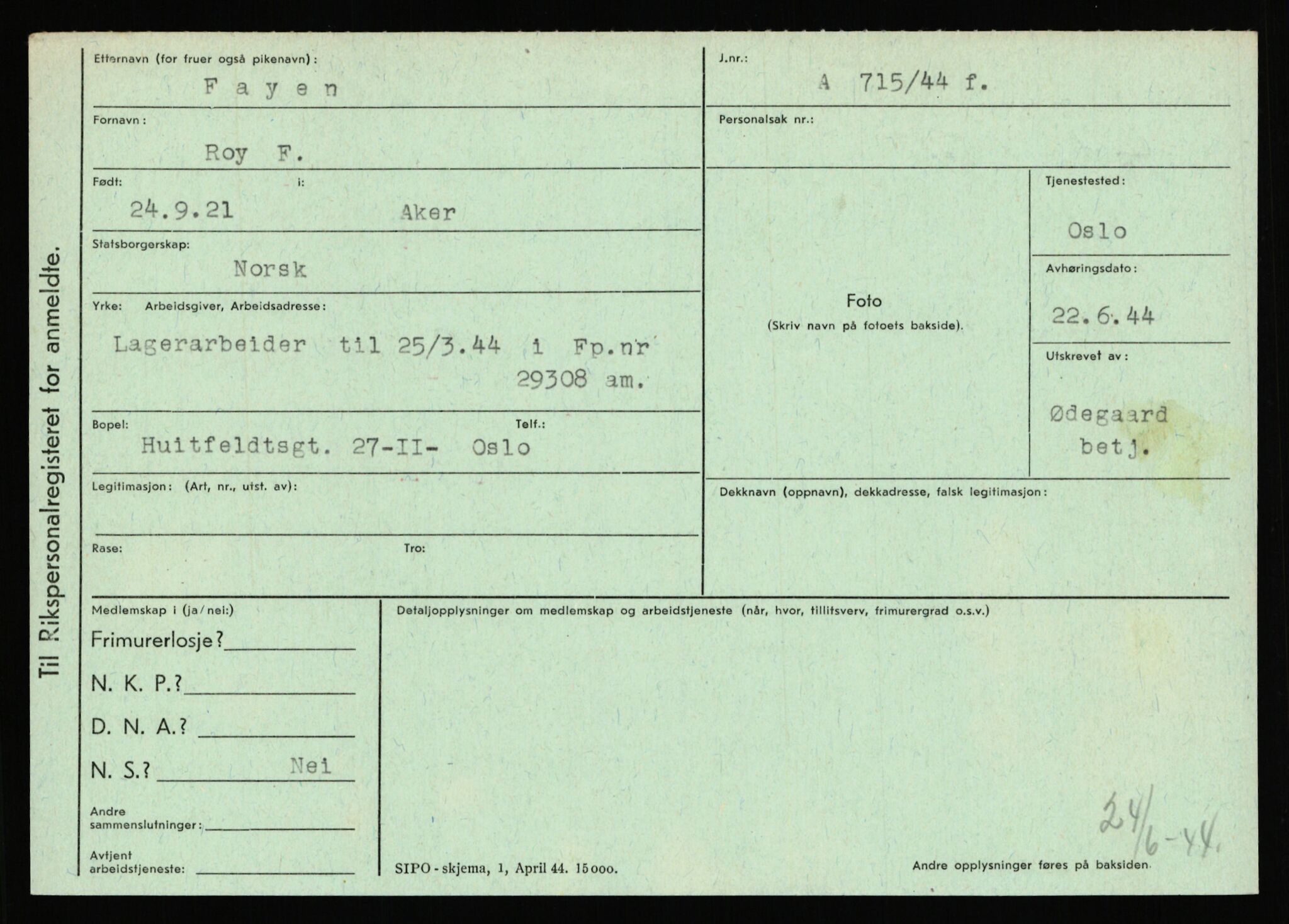 Statspolitiet - Hovedkontoret / Osloavdelingen, AV/RA-S-1329/C/Ca/L0004: Eid - funn av gjenstander	, 1943-1945, p. 2755