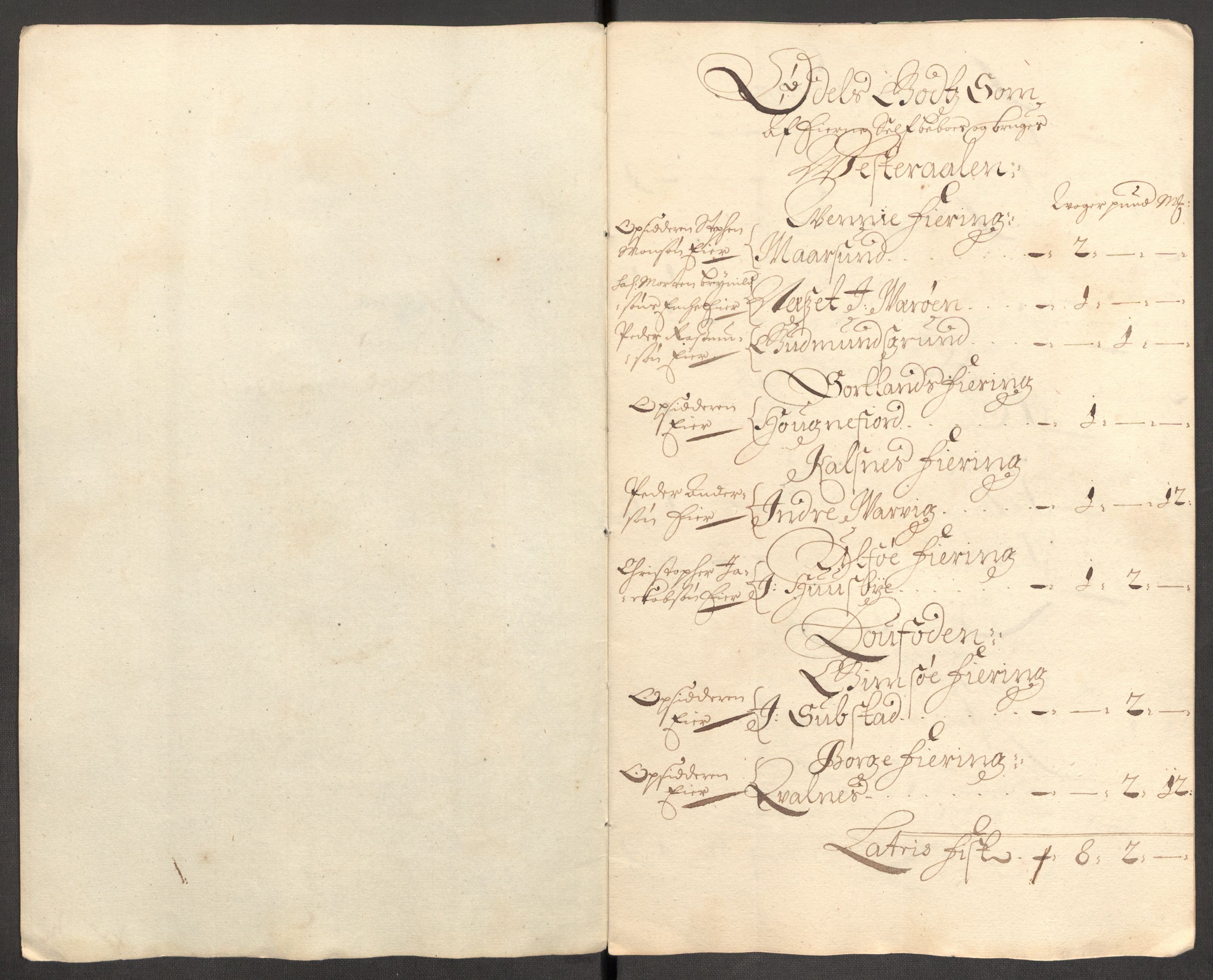 Rentekammeret inntil 1814, Reviderte regnskaper, Fogderegnskap, RA/EA-4092/R67/L4678: Fogderegnskap Vesterålen, Andenes og Lofoten, 1696-1708, p. 249