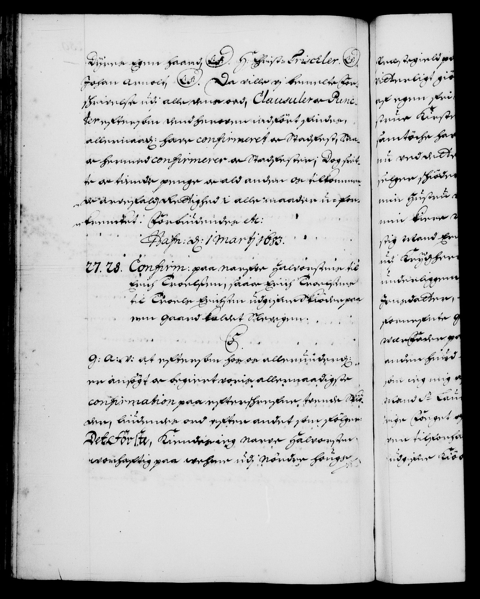 Danske Kanselli 1572-1799, AV/RA-EA-3023/F/Fc/Fca/Fcaa/L0013: Norske registre (mikrofilm), 1681-1684, p. 289b