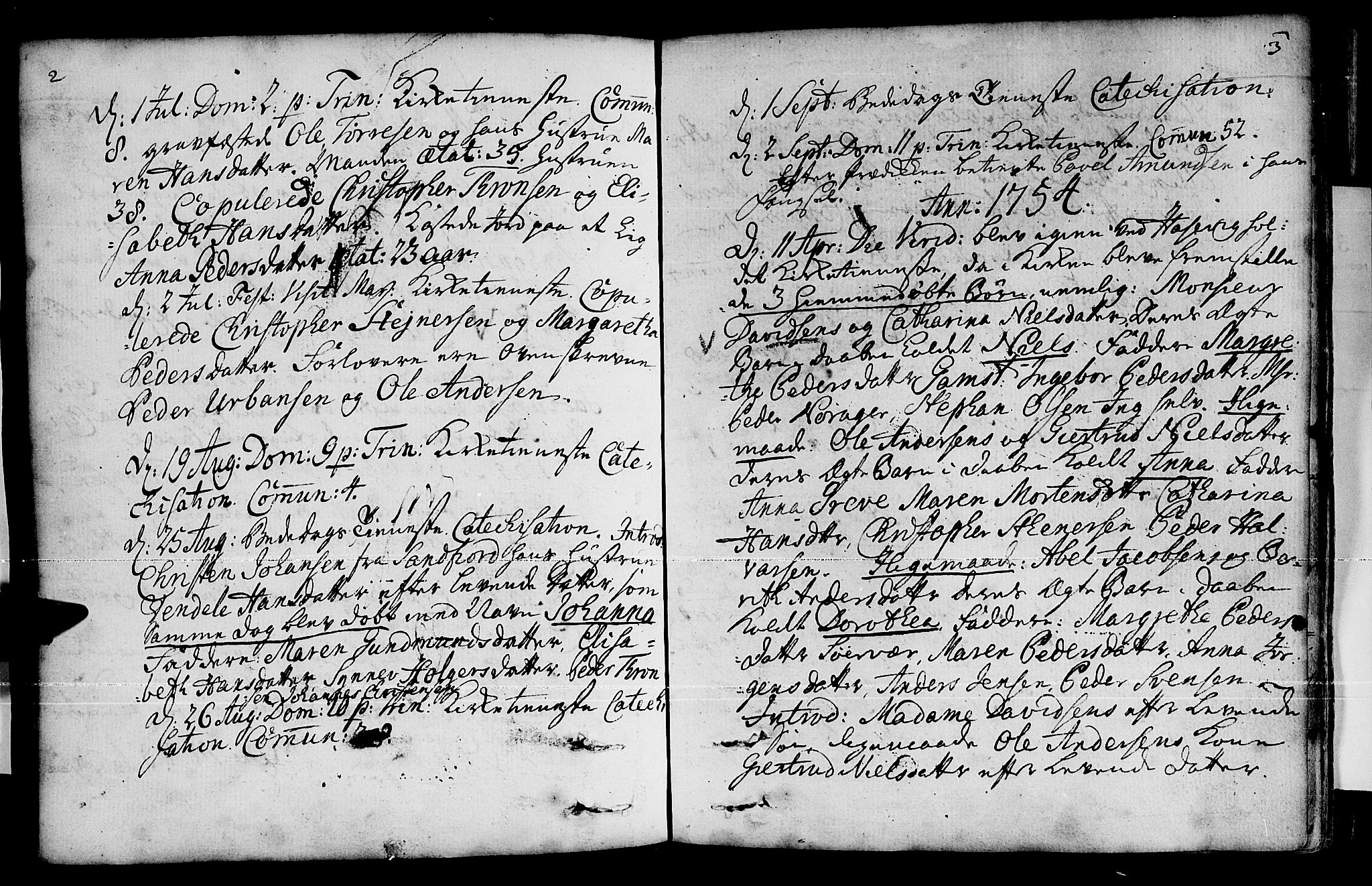 Loppa sokneprestkontor, SATØ/S-1339/H/Ha/L0001kirke: Parish register (official) no. 1 /2, 1753-1784, p. 2-3