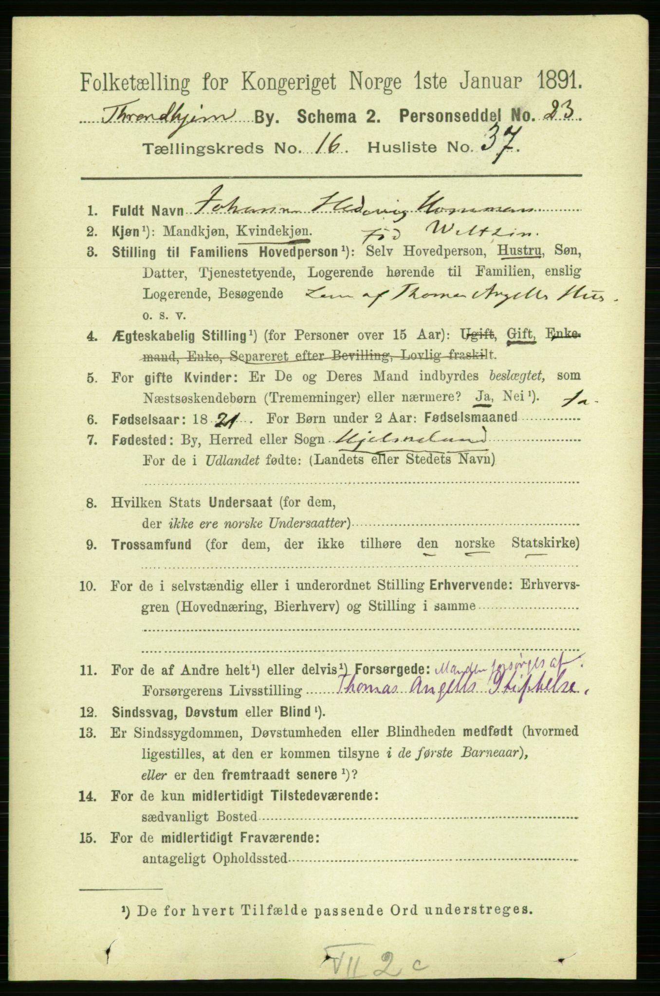 RA, 1891 census for 1601 Trondheim, 1891, p. 12742