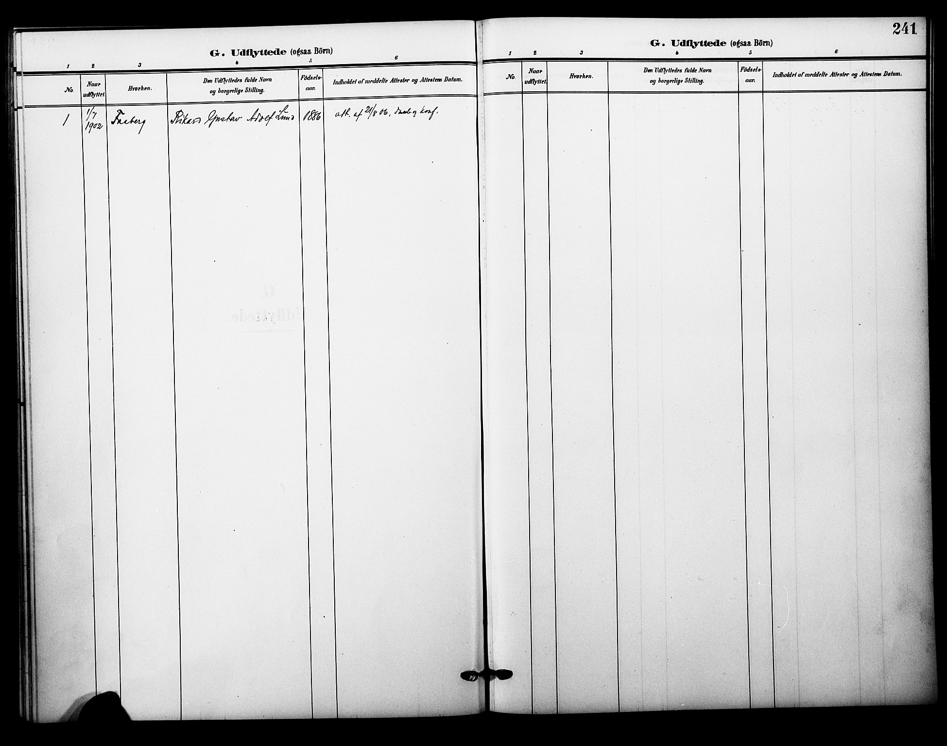 Garnisonsmenigheten Kirkebøker, SAO/A-10846/F/Fa/L0014: Parish register (official) no. 14, 1905-1914, p. 241