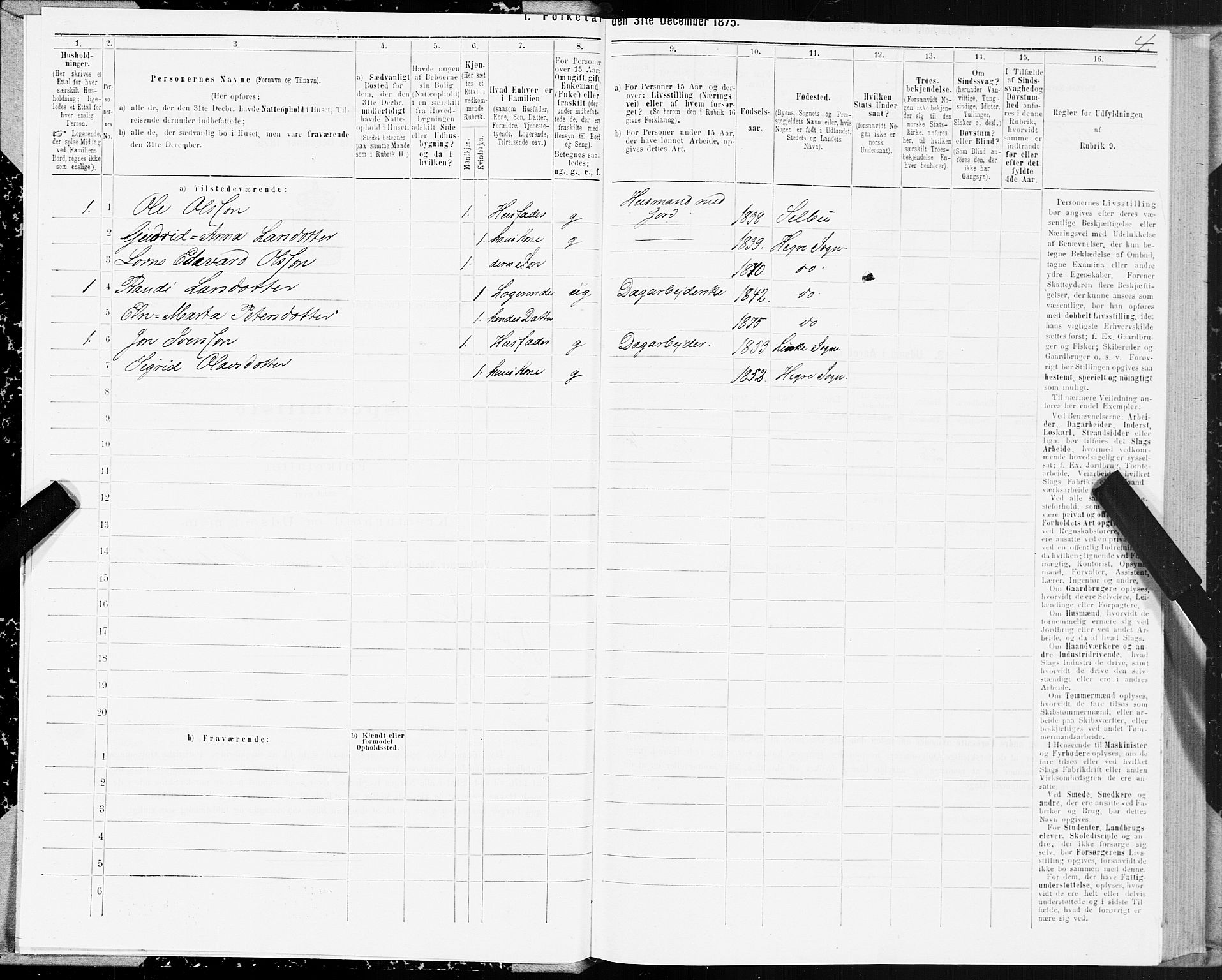 SAT, 1875 census for 1711P Øvre Stjørdal, 1875, p. 1004