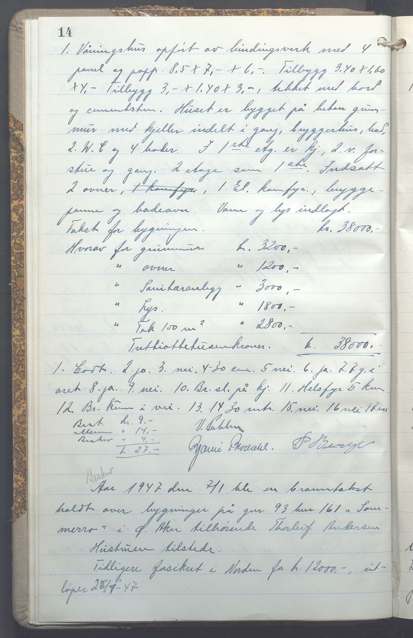 Lensmennene i Aker, OBA/A-10133/F/Fc/L0037: Branntakstprotokoll, 1944-1946, p. 14