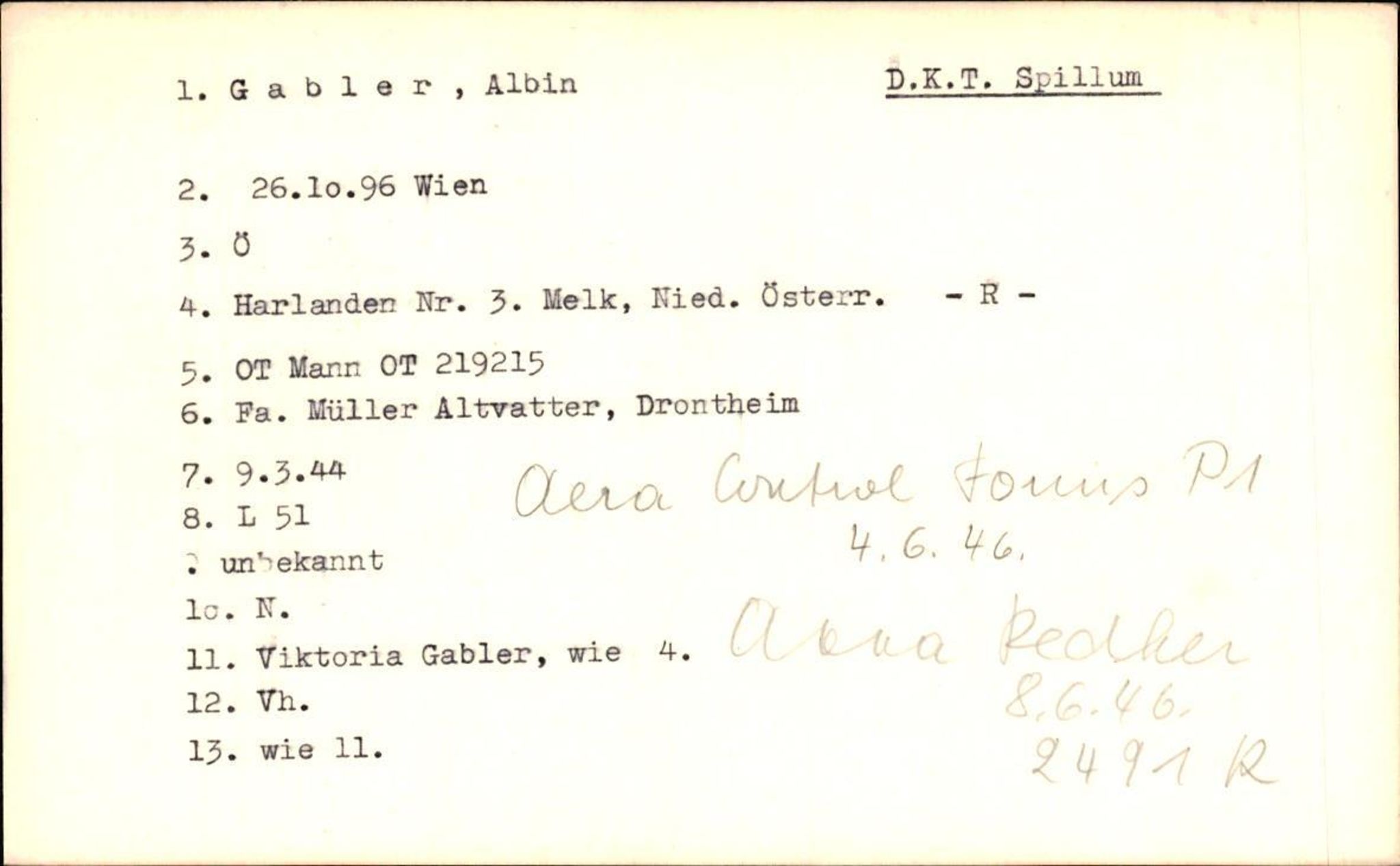 Hjemsendte tyskere , AV/RA-RAFA-6487/D/Db/L0011: G-Grimm, 1945-1947, p. 6